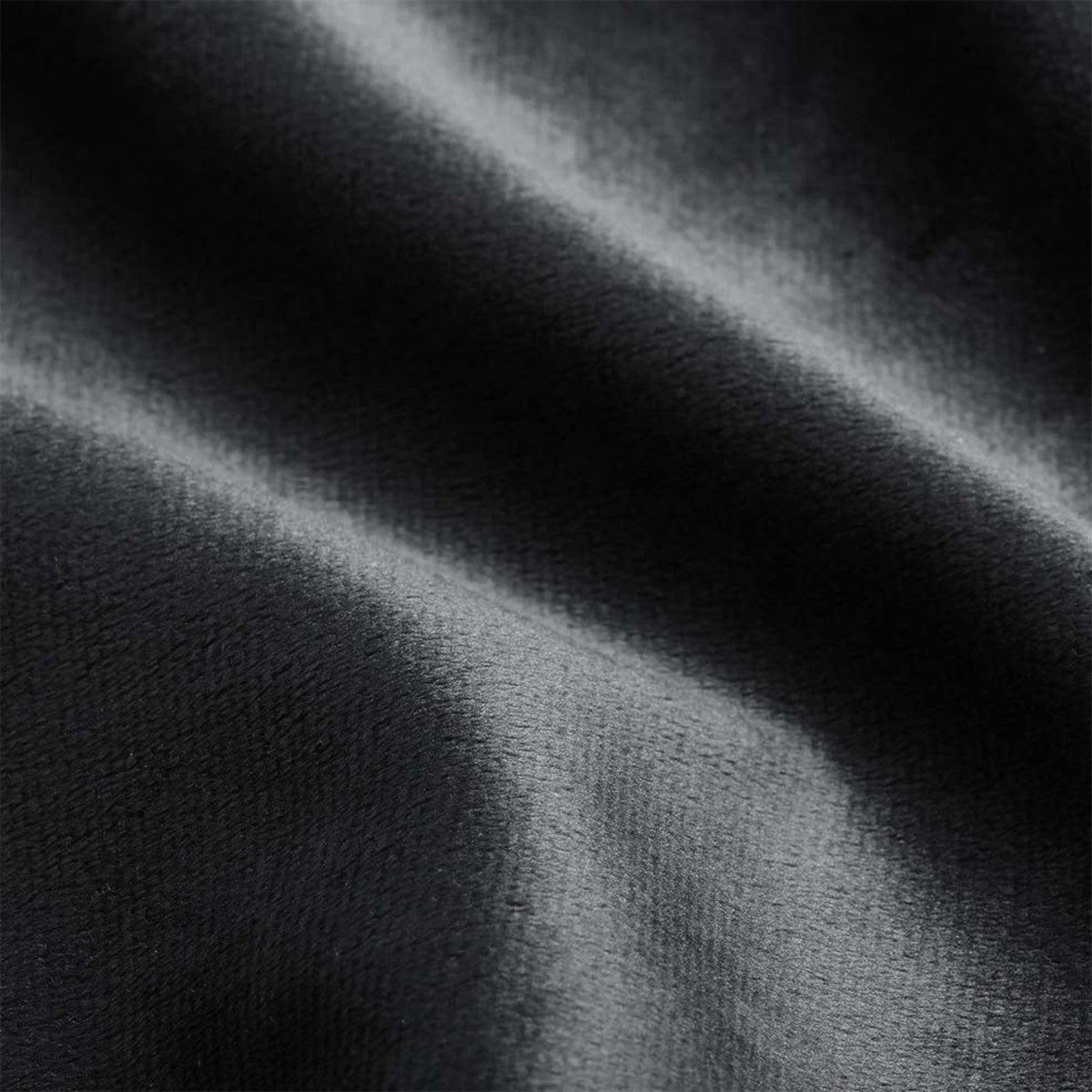 Plush Velvet Black fabric swatch
