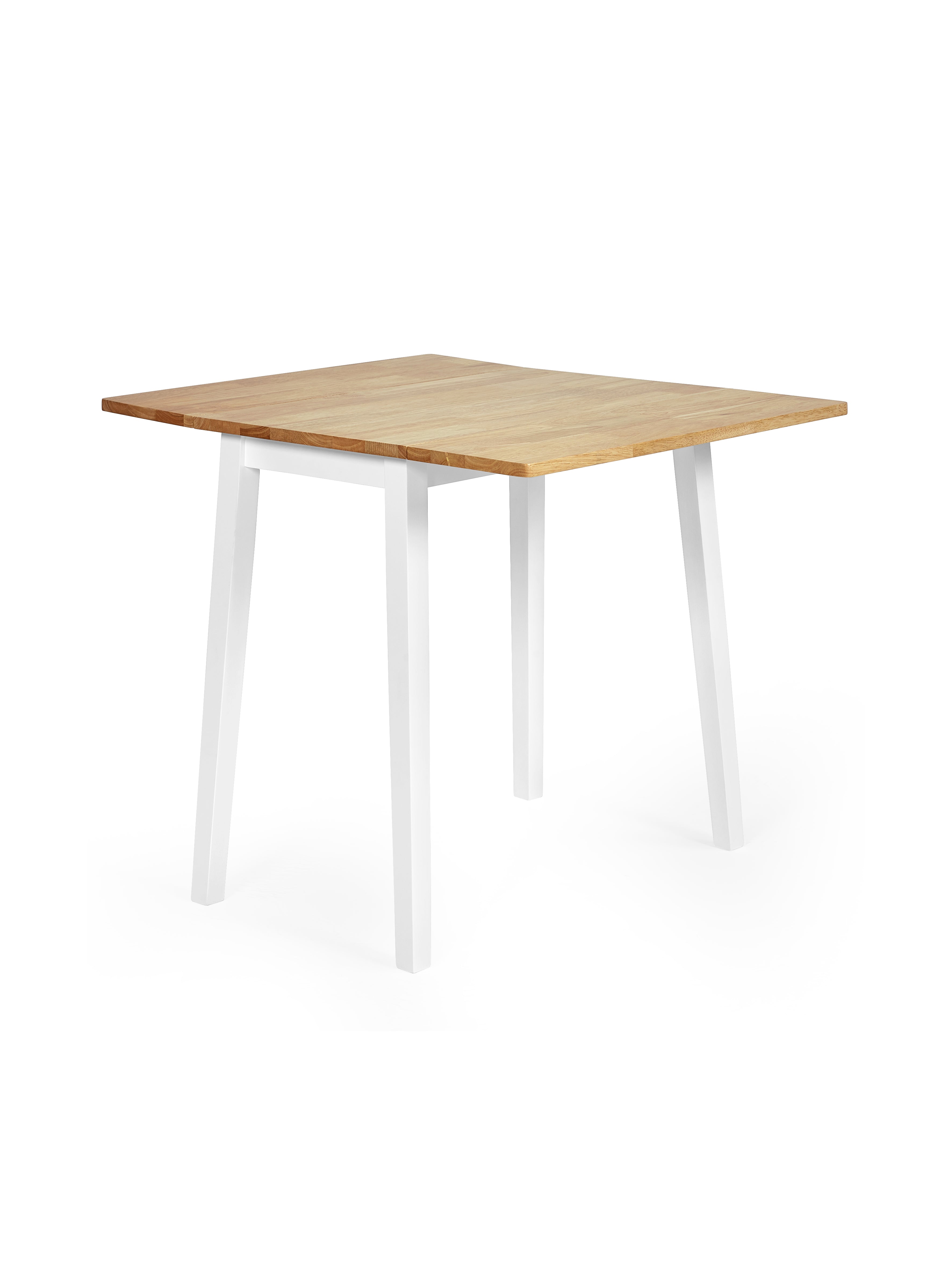 Linwood White and Oak 75cm Drop Leaf Square Extending Dining Table – Julian Bowen