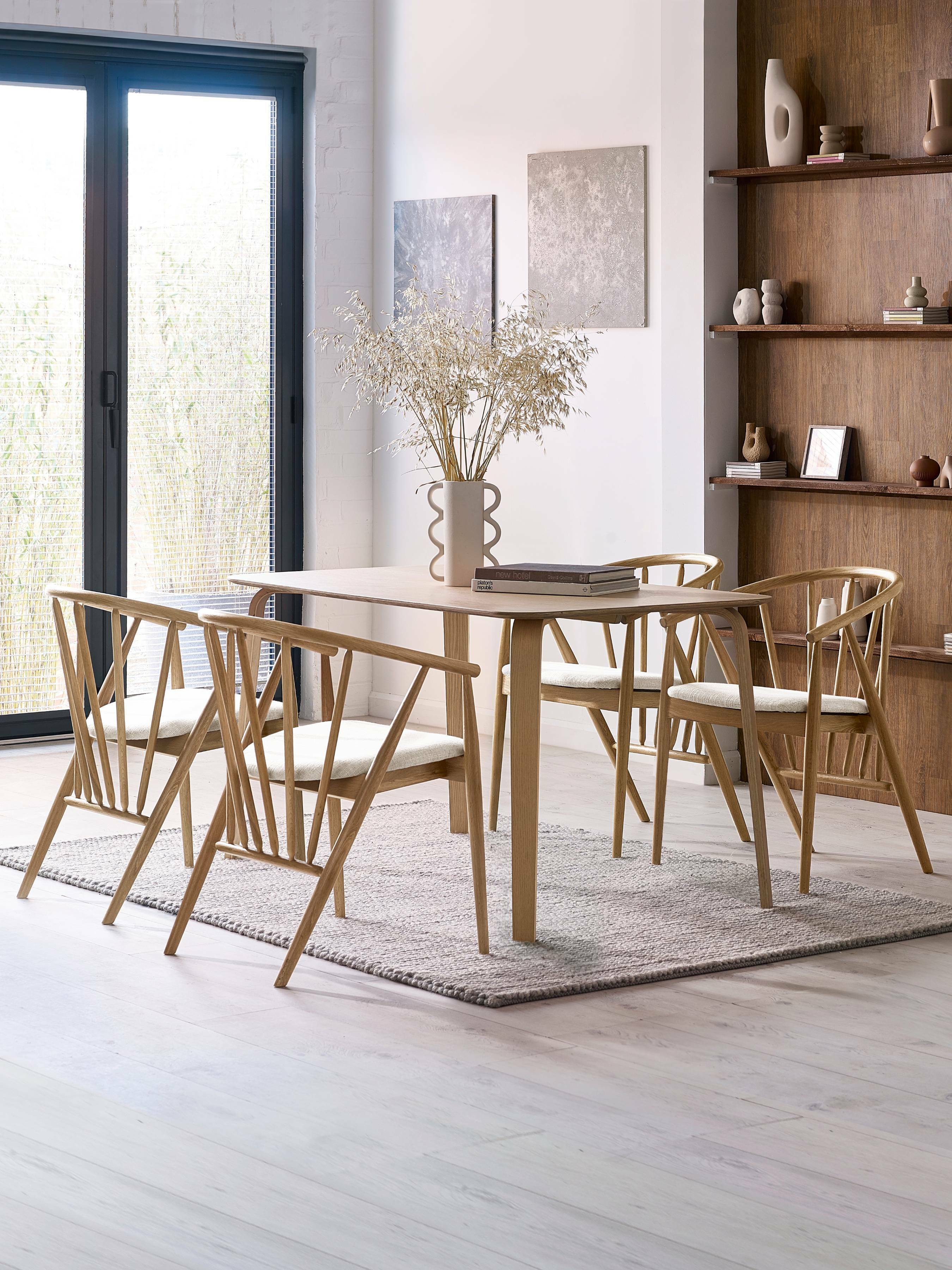 Rory Oak Curved Back Dining Chair – Julian Bowen, view 10