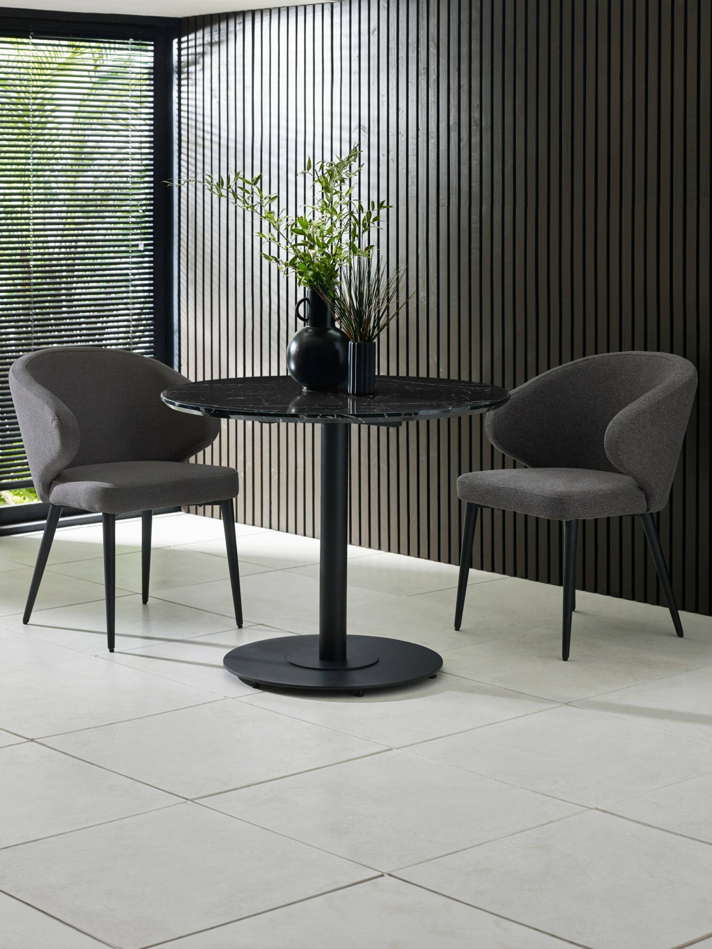 Marcus Mid Grey Fabric Dining Chairs (Set of 2) – Julian Bowen, view 12