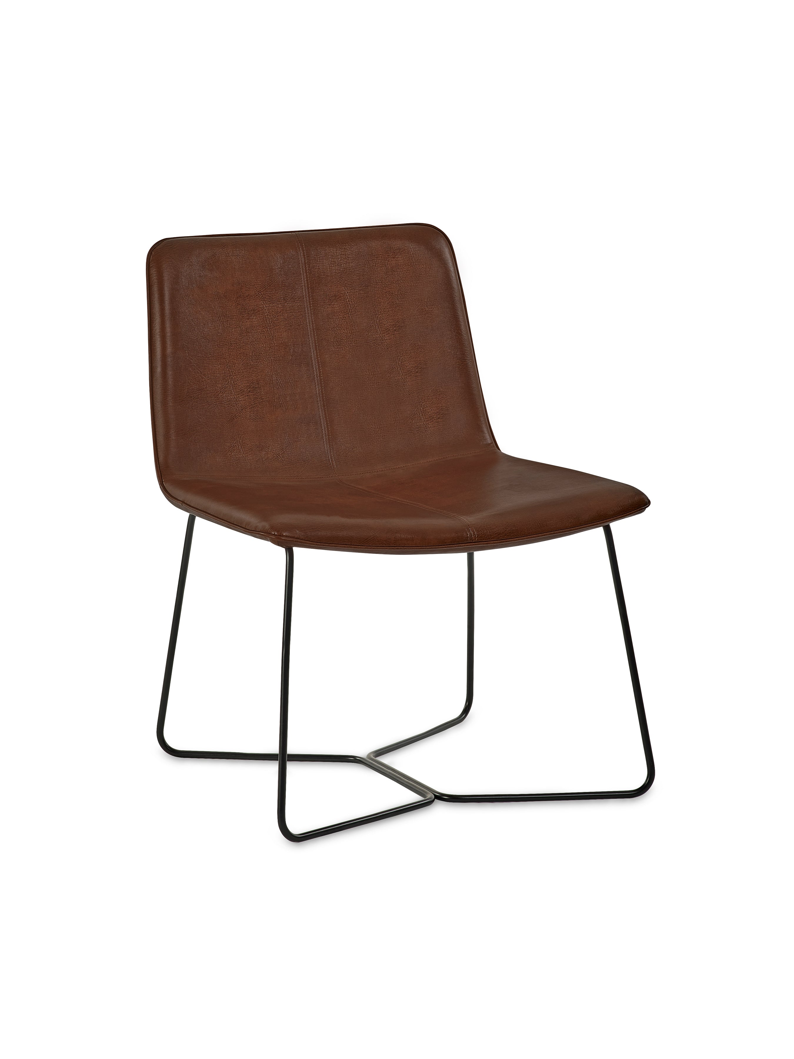 Joren Tan Brown PU Leather Lounge Chair – Julian Bowen