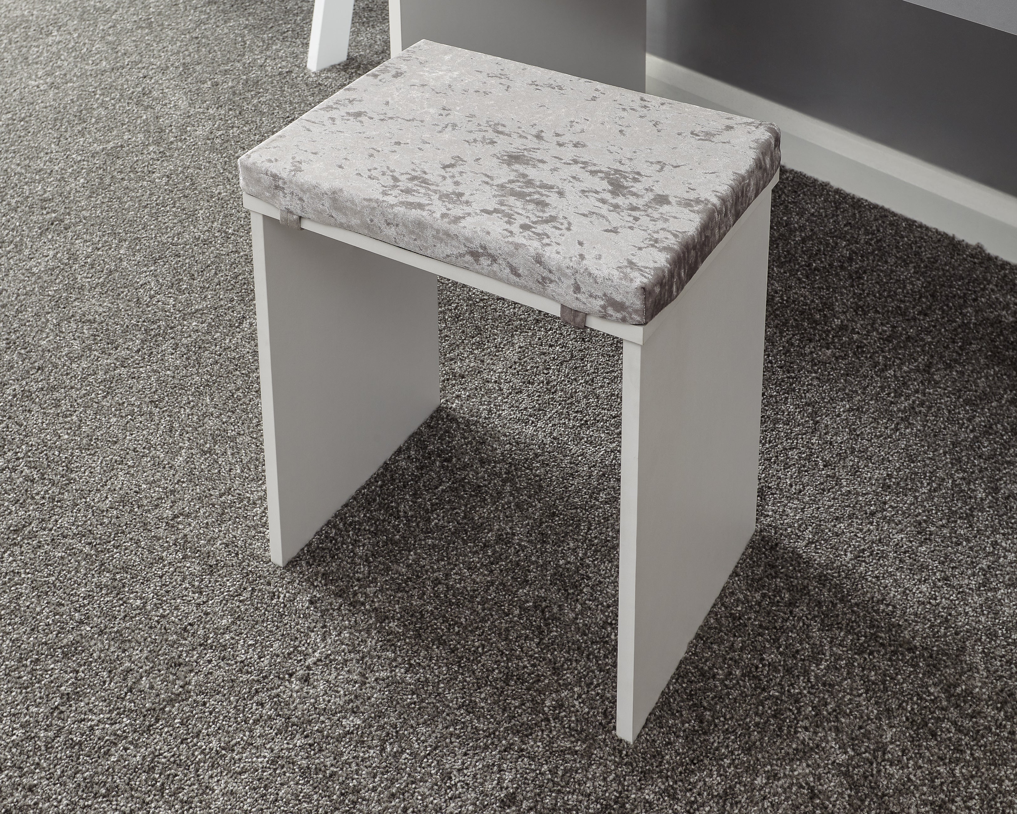 Elizabeth Dressing Table Set – White & Grey