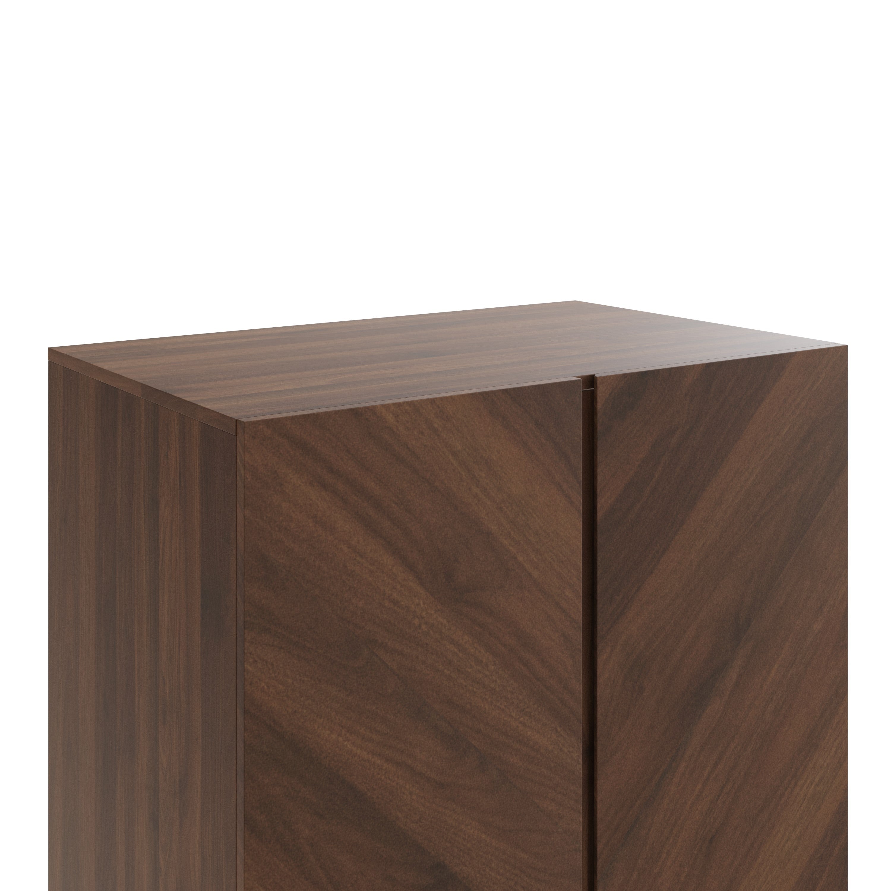 Catania 2 Door 1 Drawer Wardrobe Royal Walnut – GFW, view 7