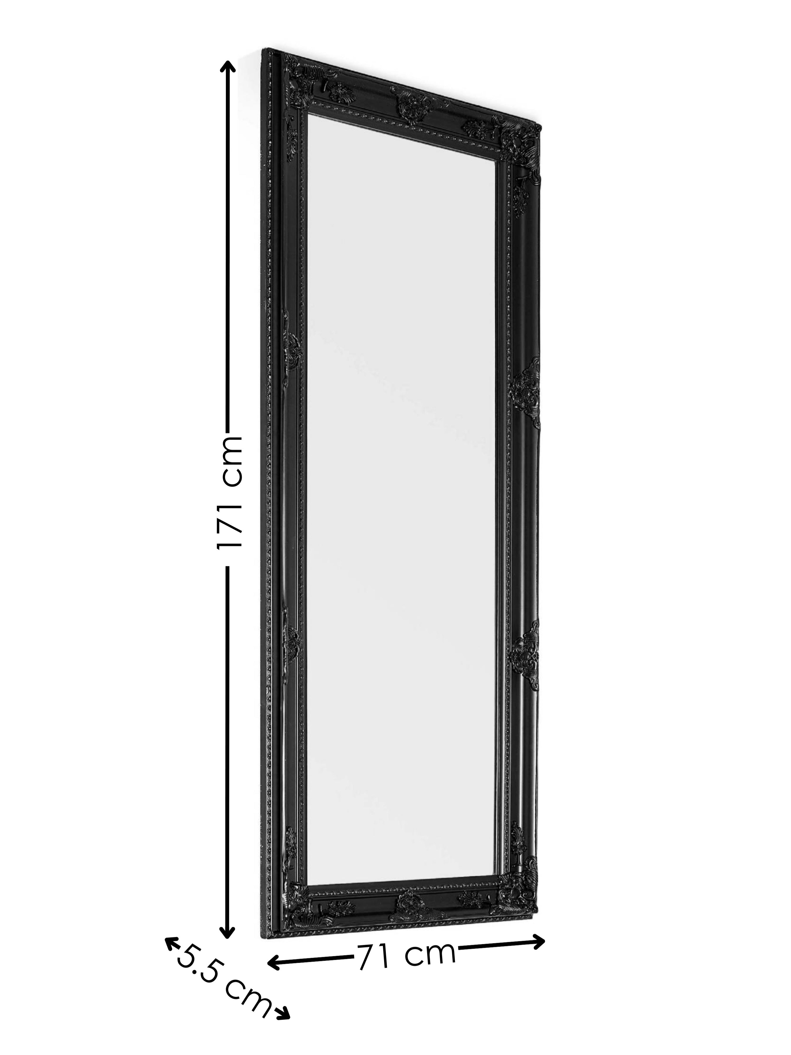 Palais Lean-To Dress Mirror Black – Julian Bowen, view 5