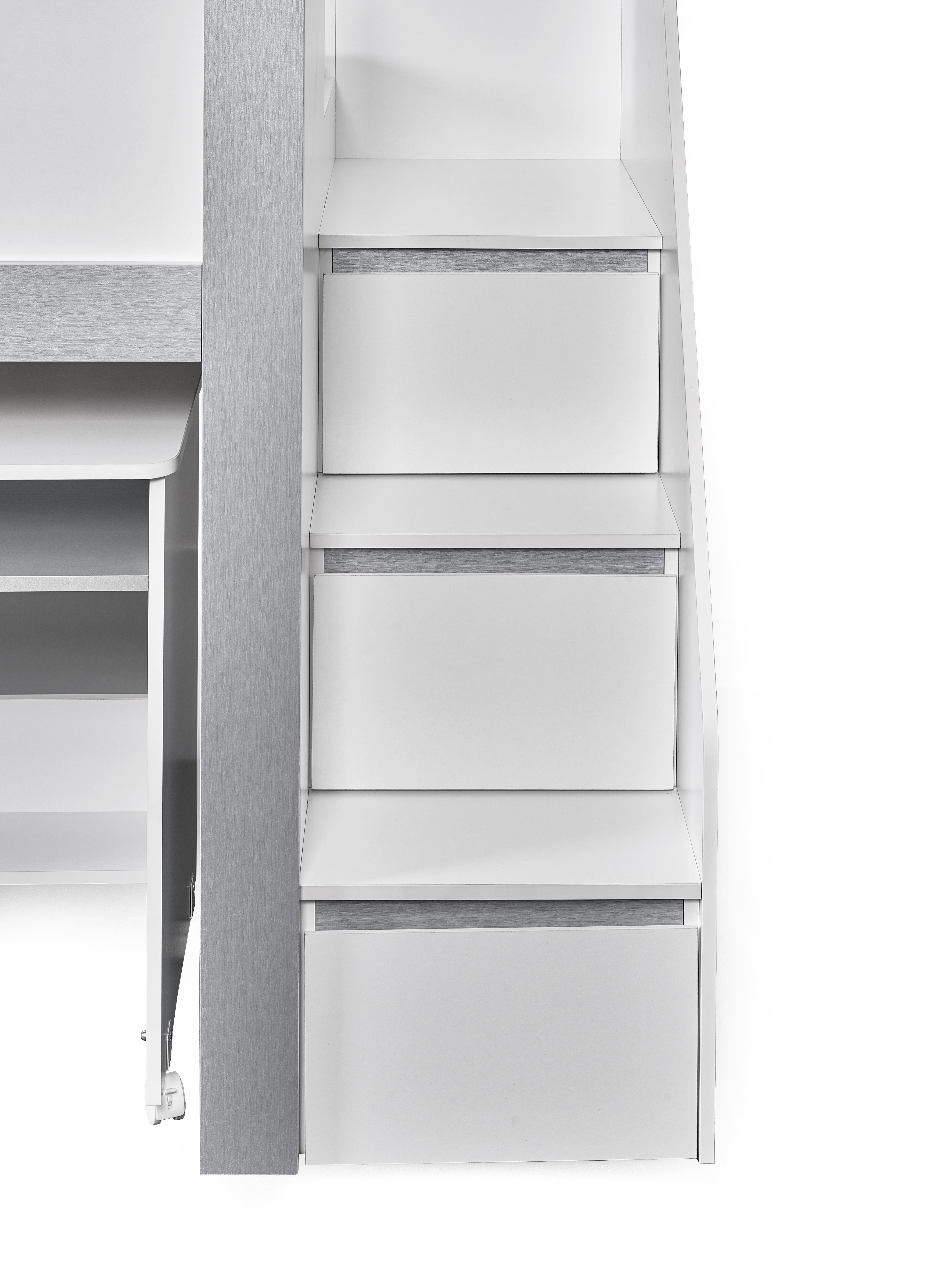 Gaia Midsleeper Bed - White and Silver – Julian Bowen, view 10