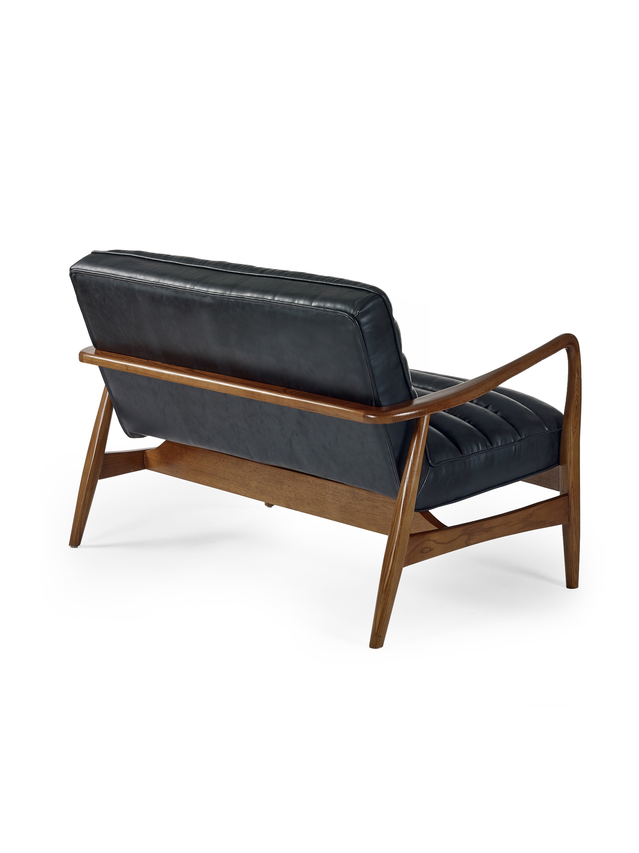 Marshall 2 Seater Sofa - Black Faux Leather – Julian Bowen, view 4
