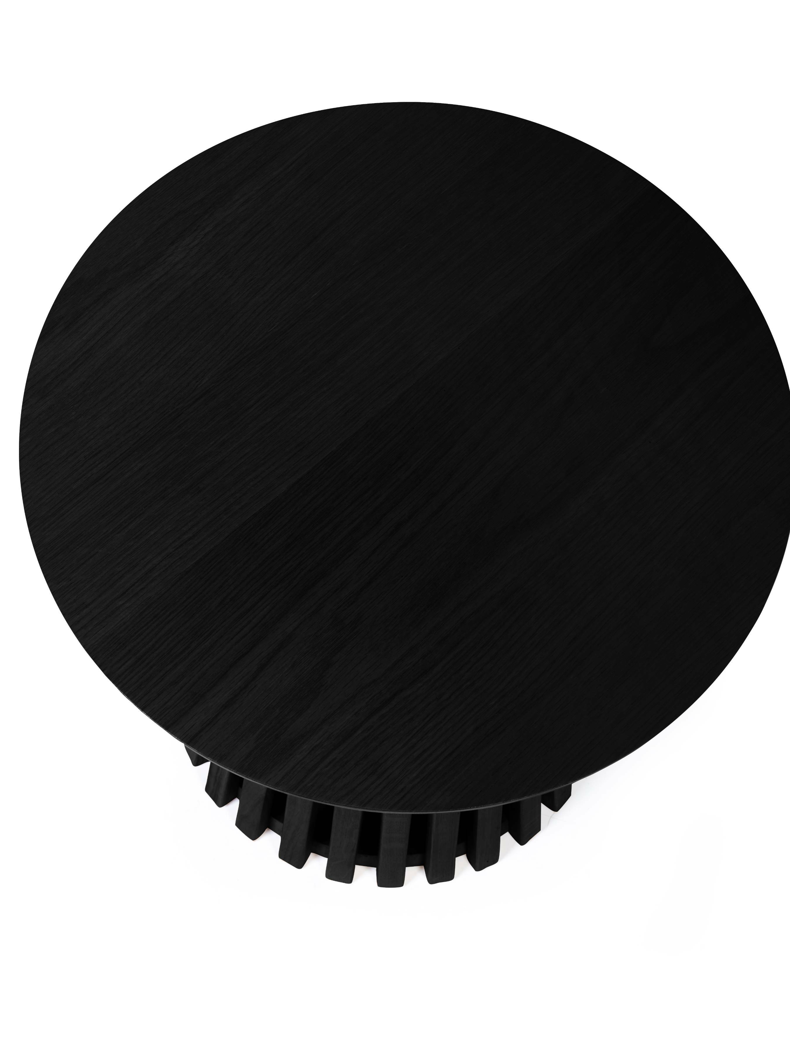 Ollie Black 45cm Round Lamp Table – Julian Bowen, view 3