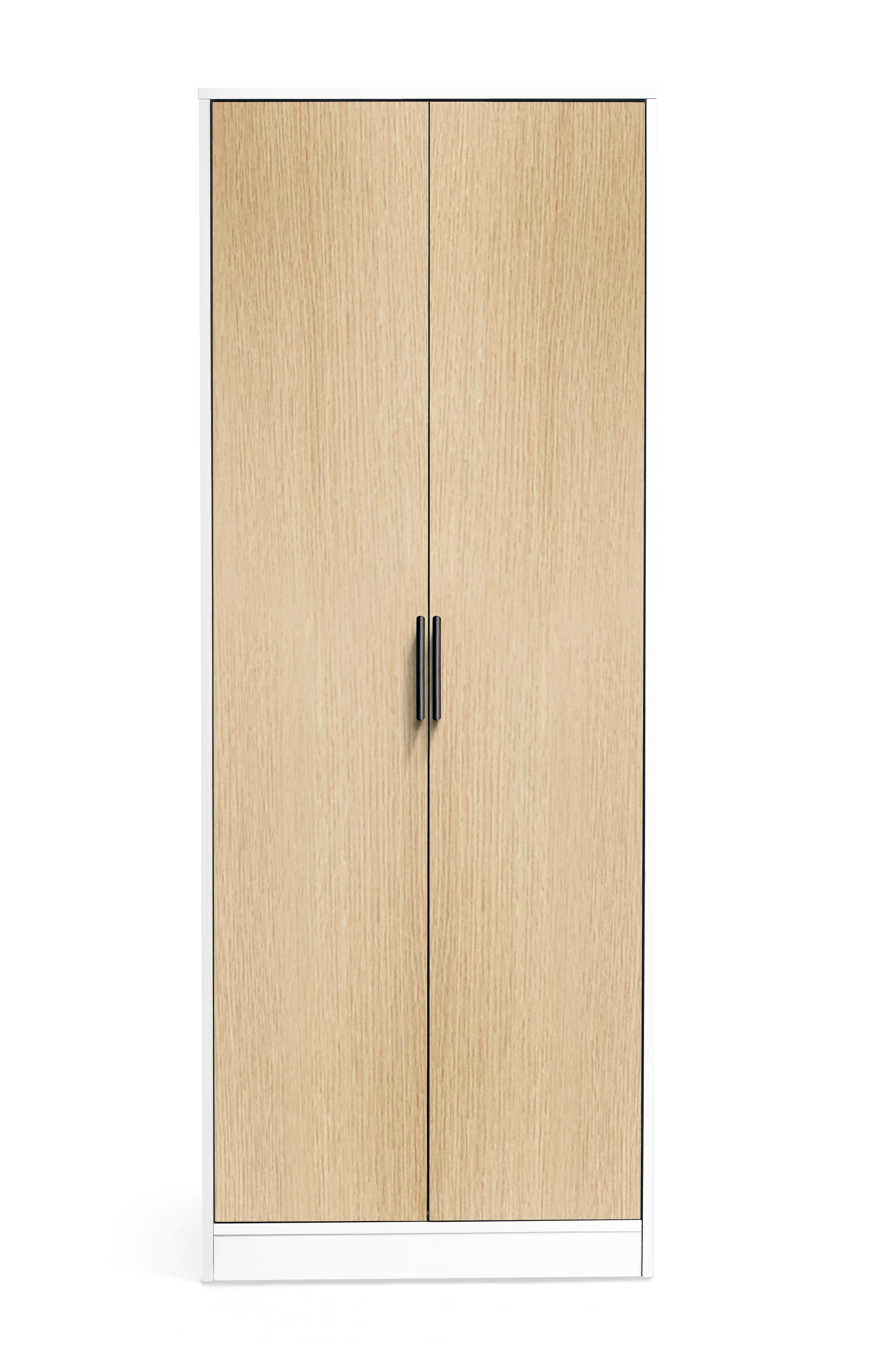Alba 2 Door Wardrobe - White/Oak – Julian Bowen, view 3