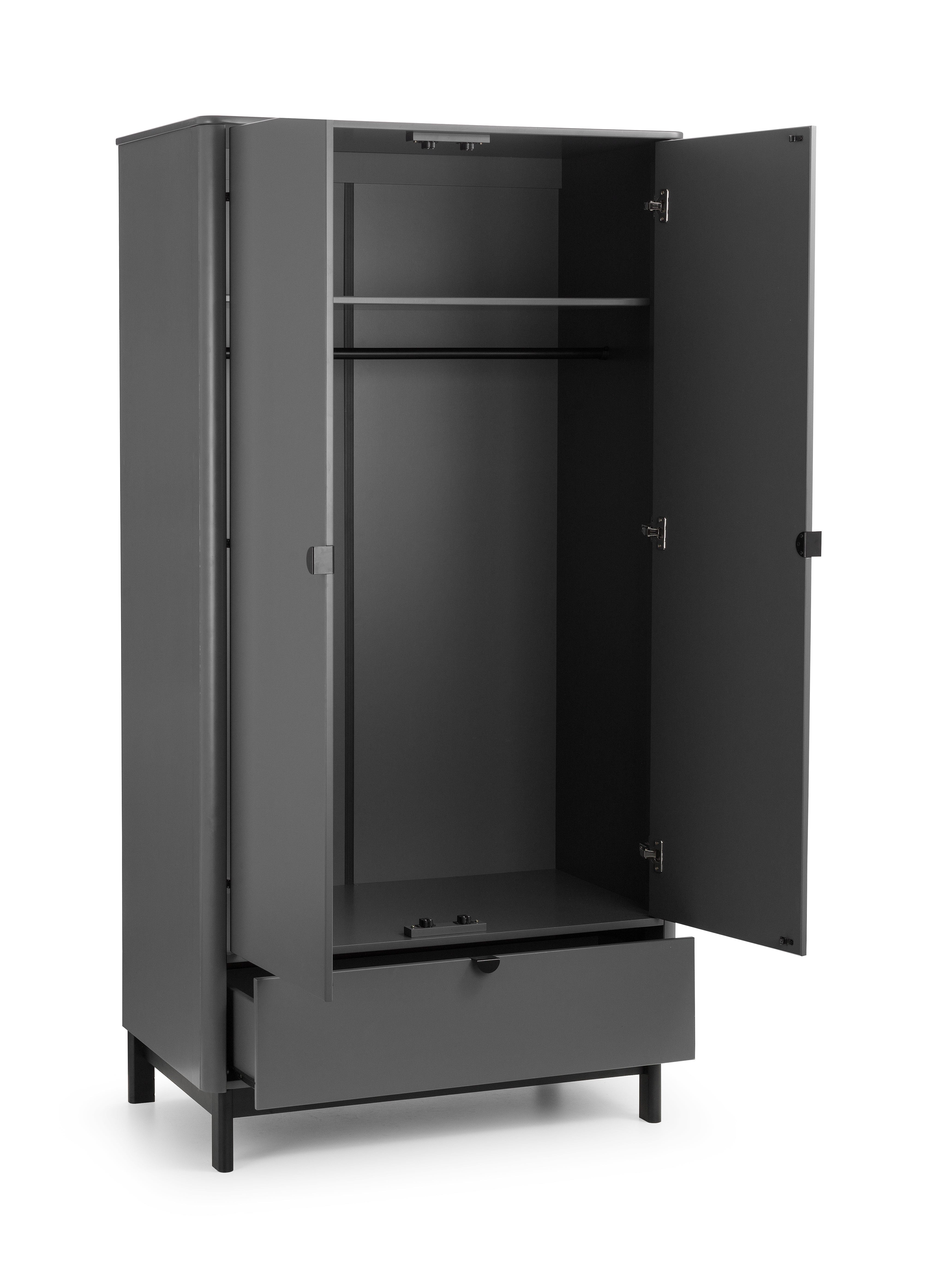 Chloe 2 Door 1 Drawer Wardrobe – Julian Bowen, view 2