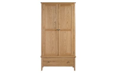 Cotswold 2 Door 1 Drawer Wardrobe – Julian Bowen, view 2