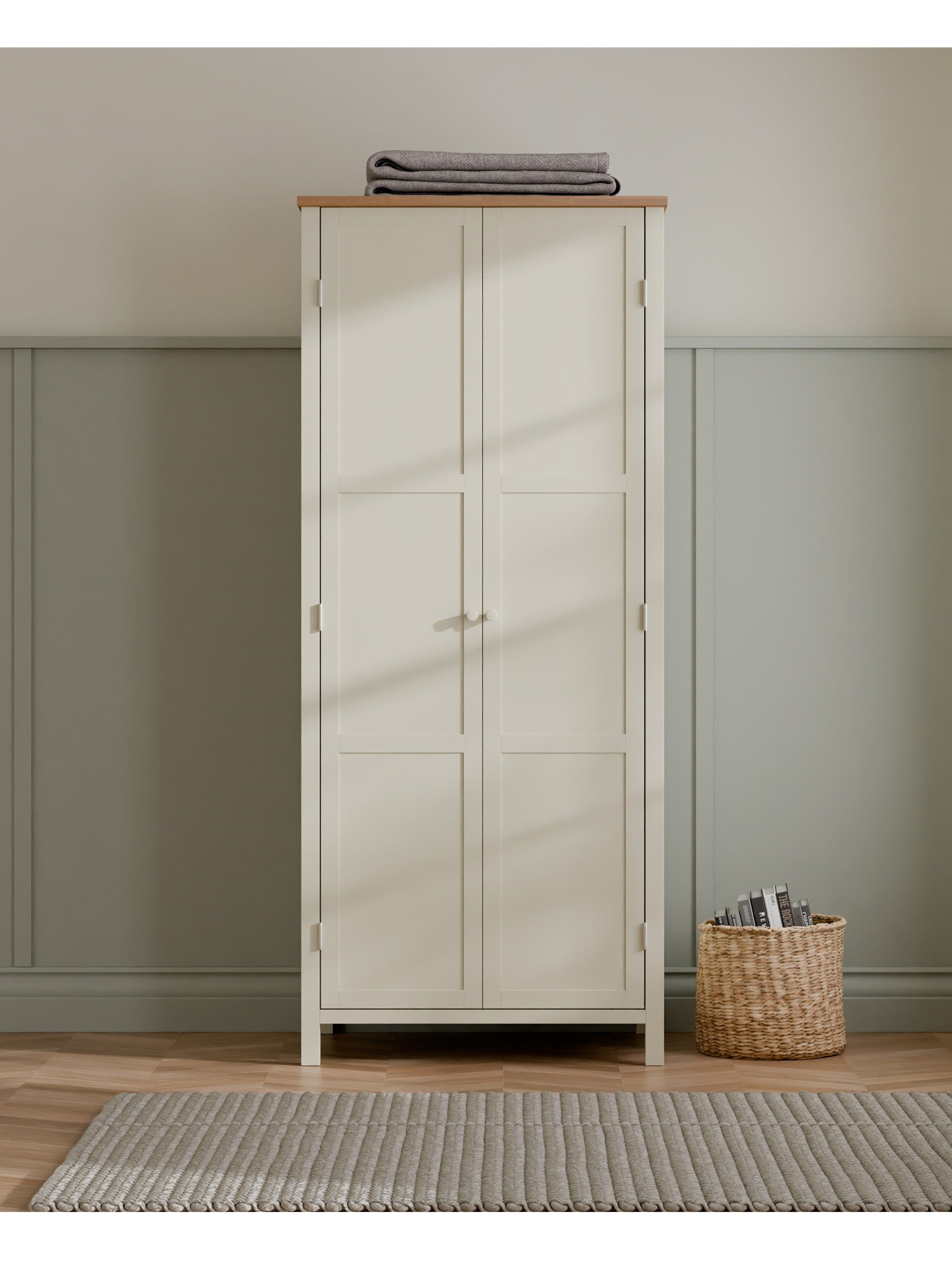 Coxmoor Wardrobe - Ivory and Oak – Julian Bowen, view 2