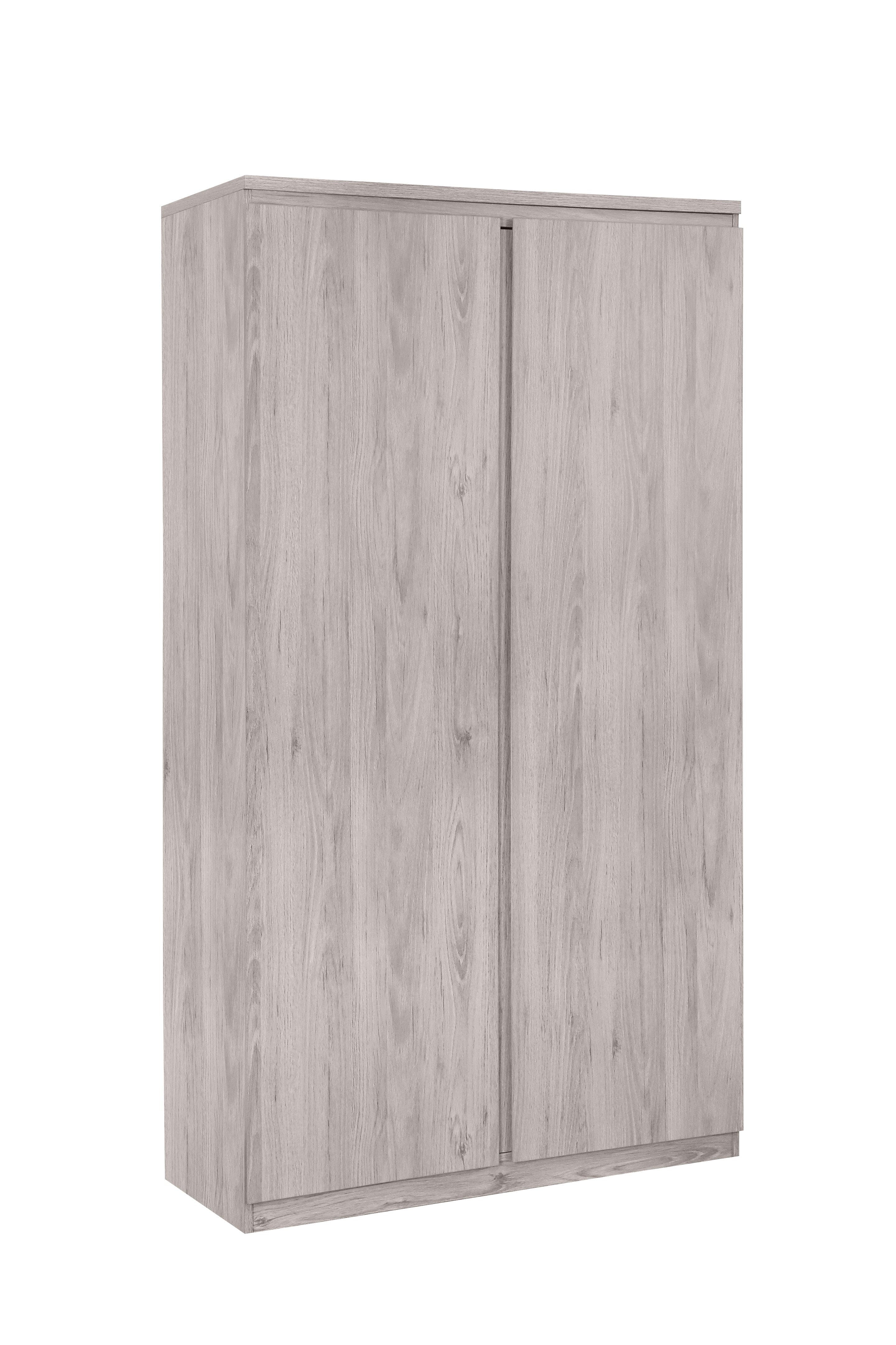 Jupiter 2 Door Wardrobe Grey Oak – Julian Bowen