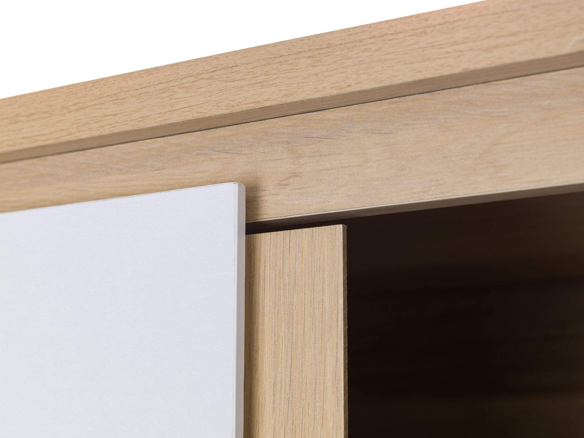 Julian Bowen Wardrobe Jupiter 2 Door Wardrobe White & Oak Bed Kings