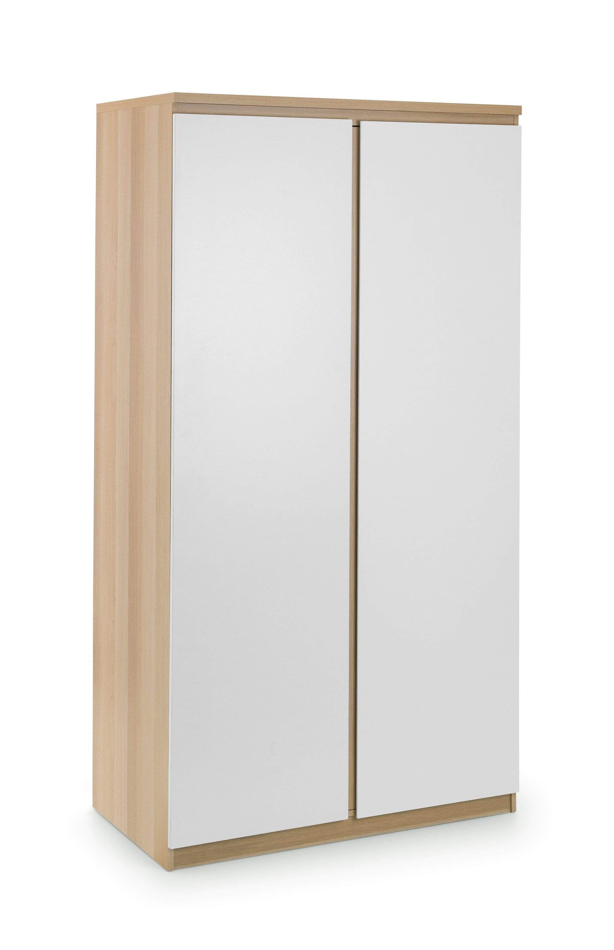 Julian Bowen Wardrobe Jupiter 2 Door Wardrobe White & Oak Bed Kings