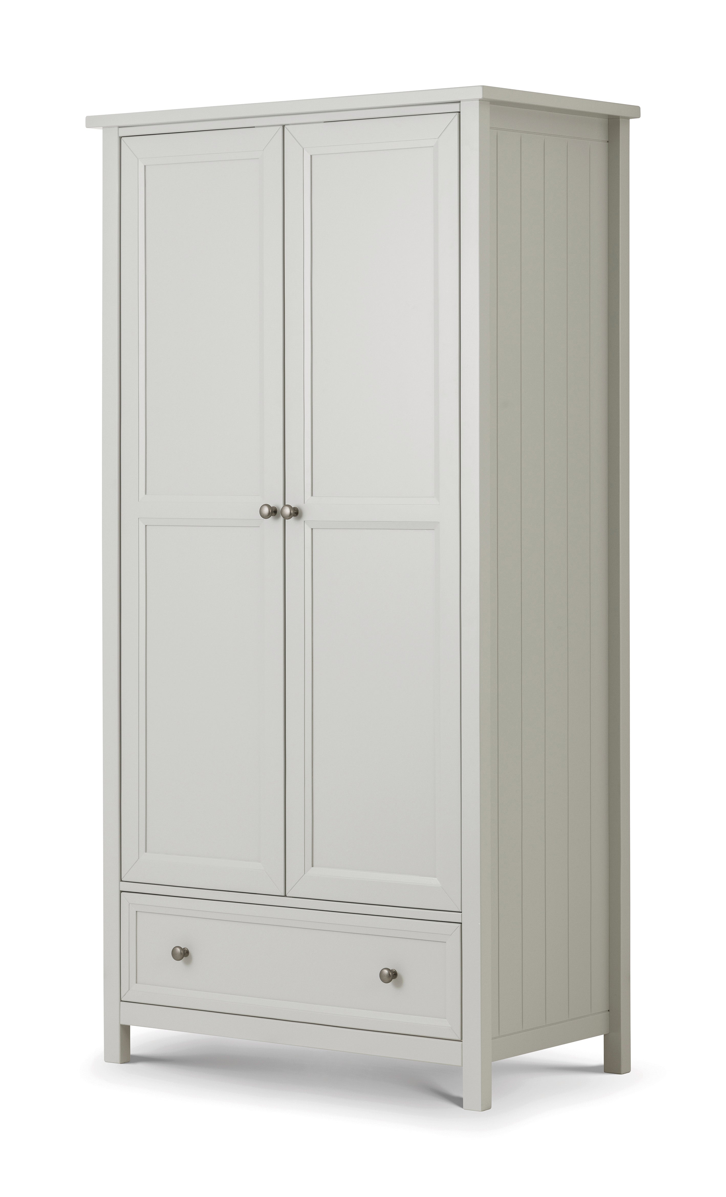Maine 2 Door Combination Wardrobe - Dove Grey – Julian Bowen