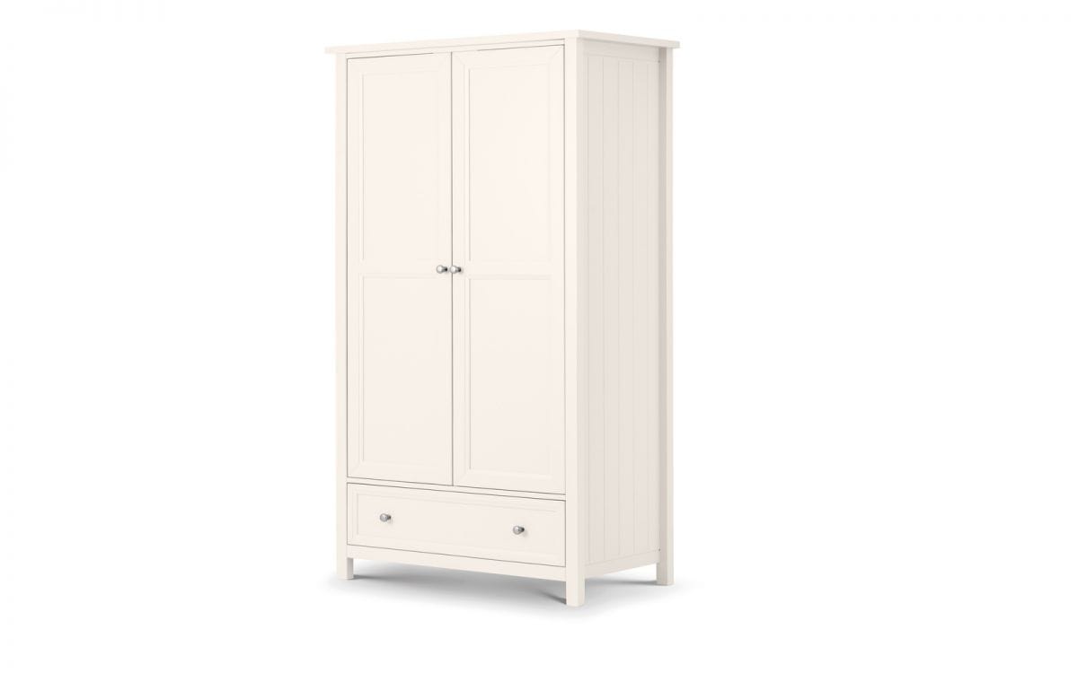Maine 2 Door Combination Wardrobe - Surf White – Julian Bowen