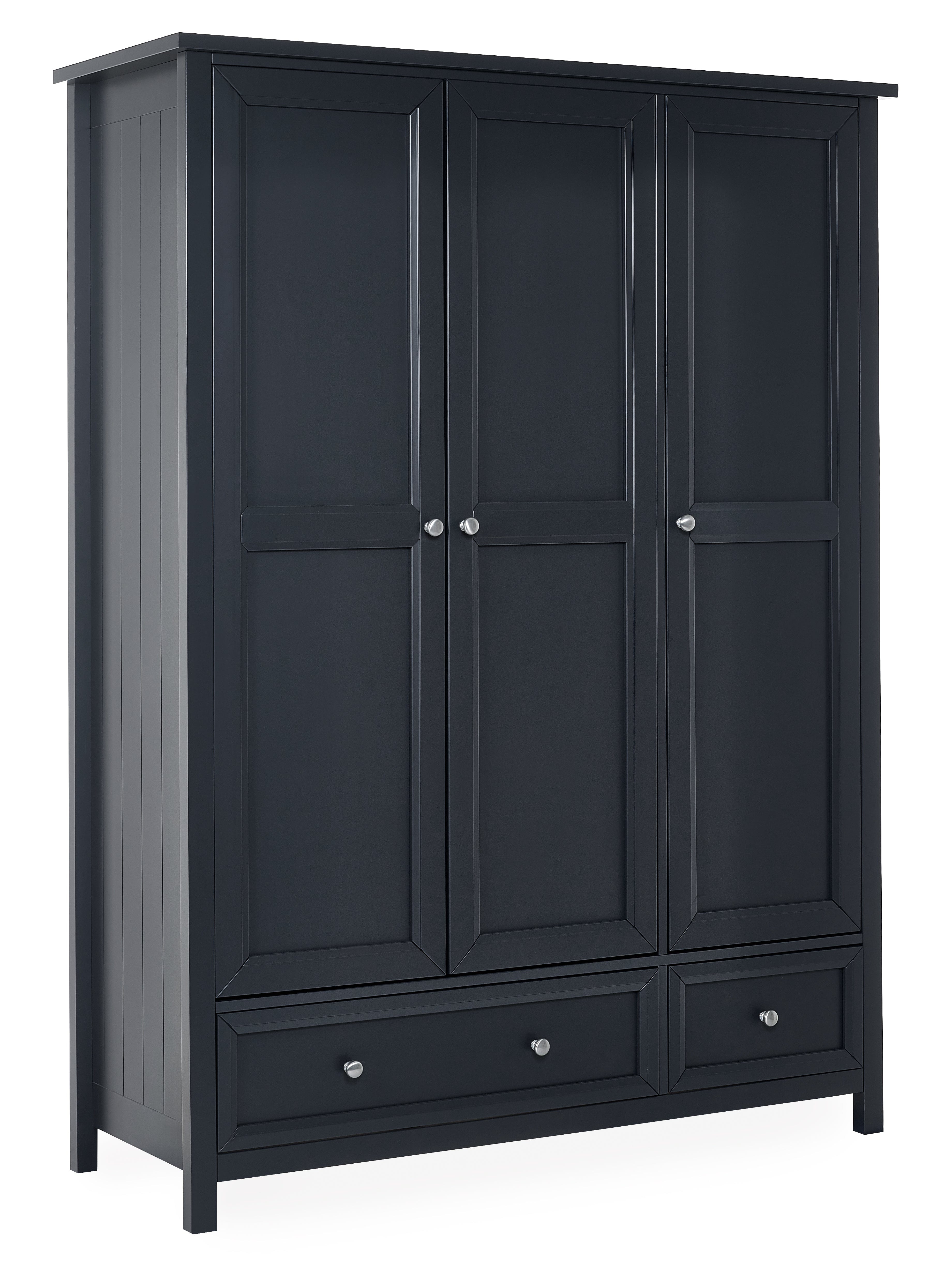 Maine 3 Door Combination Wardrobe - Anthracite – Julian Bowen