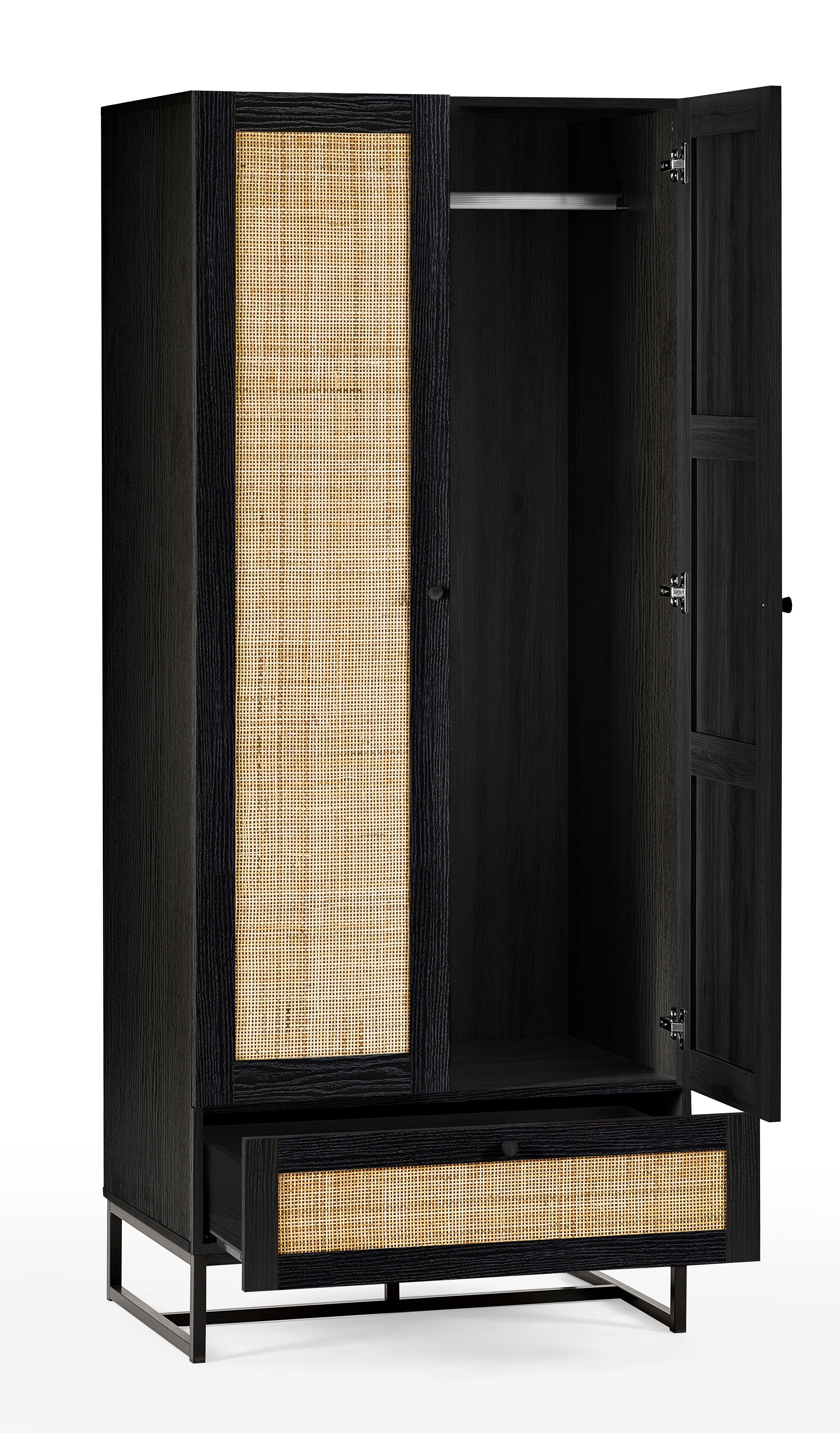 Padstow Wardrobe - Black – Julian Bowen, view 2