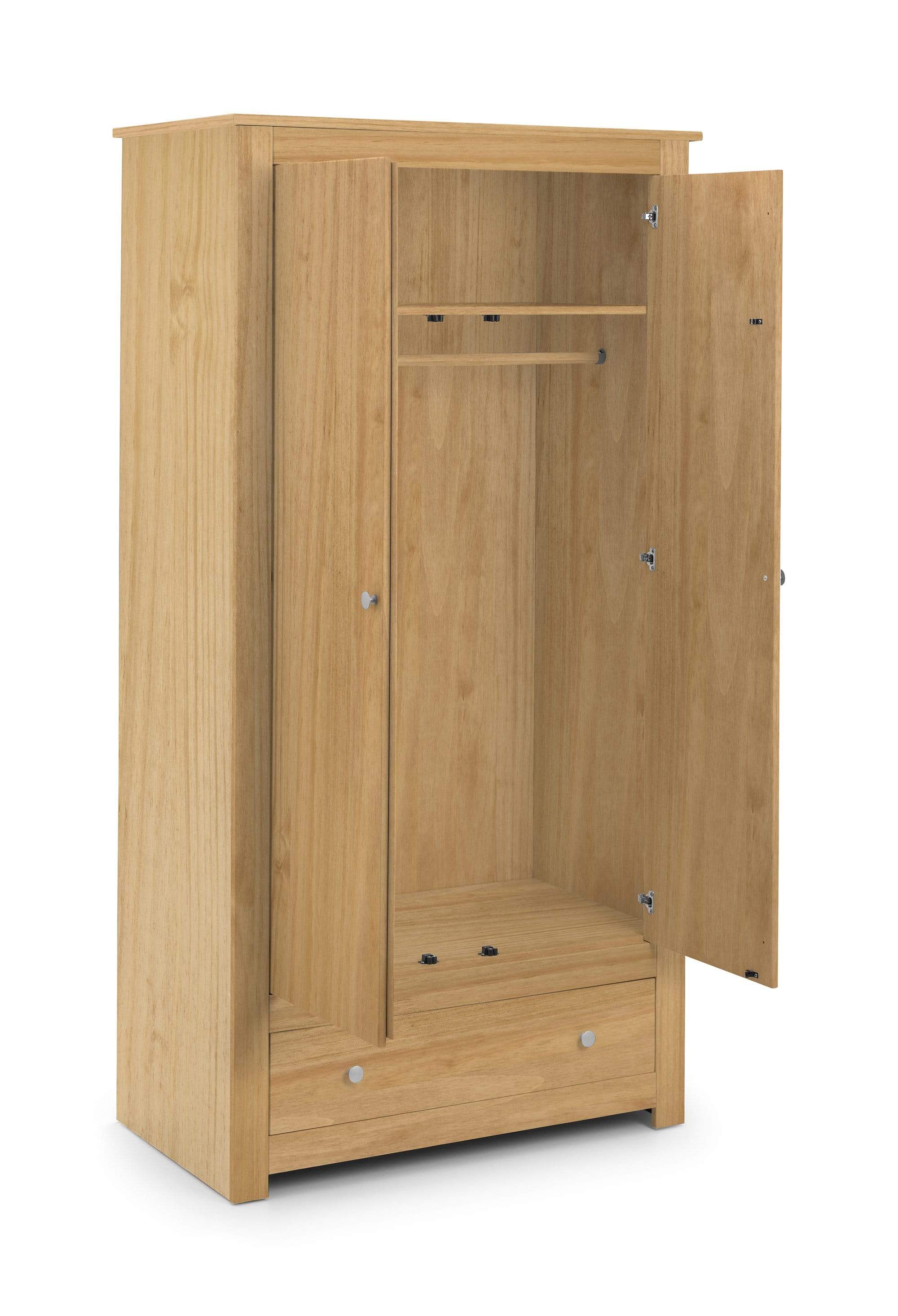 Julian Bowen Wardrobe Radley Wardrobe - Waxed Pine Bed Kings