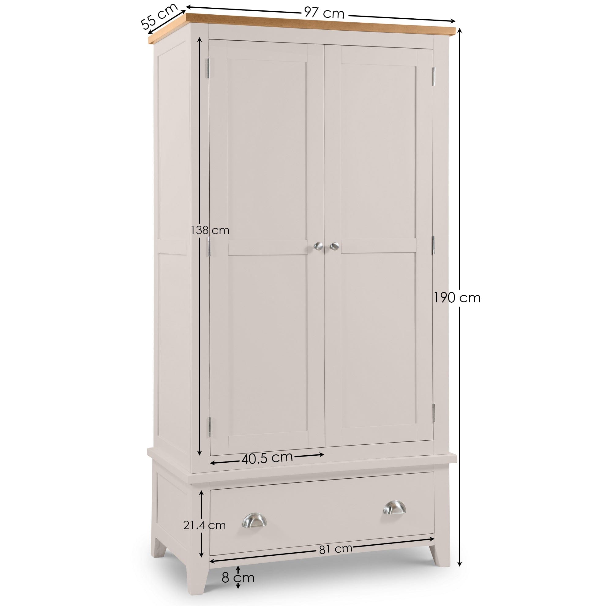 Richmond 2 Door Combination Wardrobe – Julian Bowen