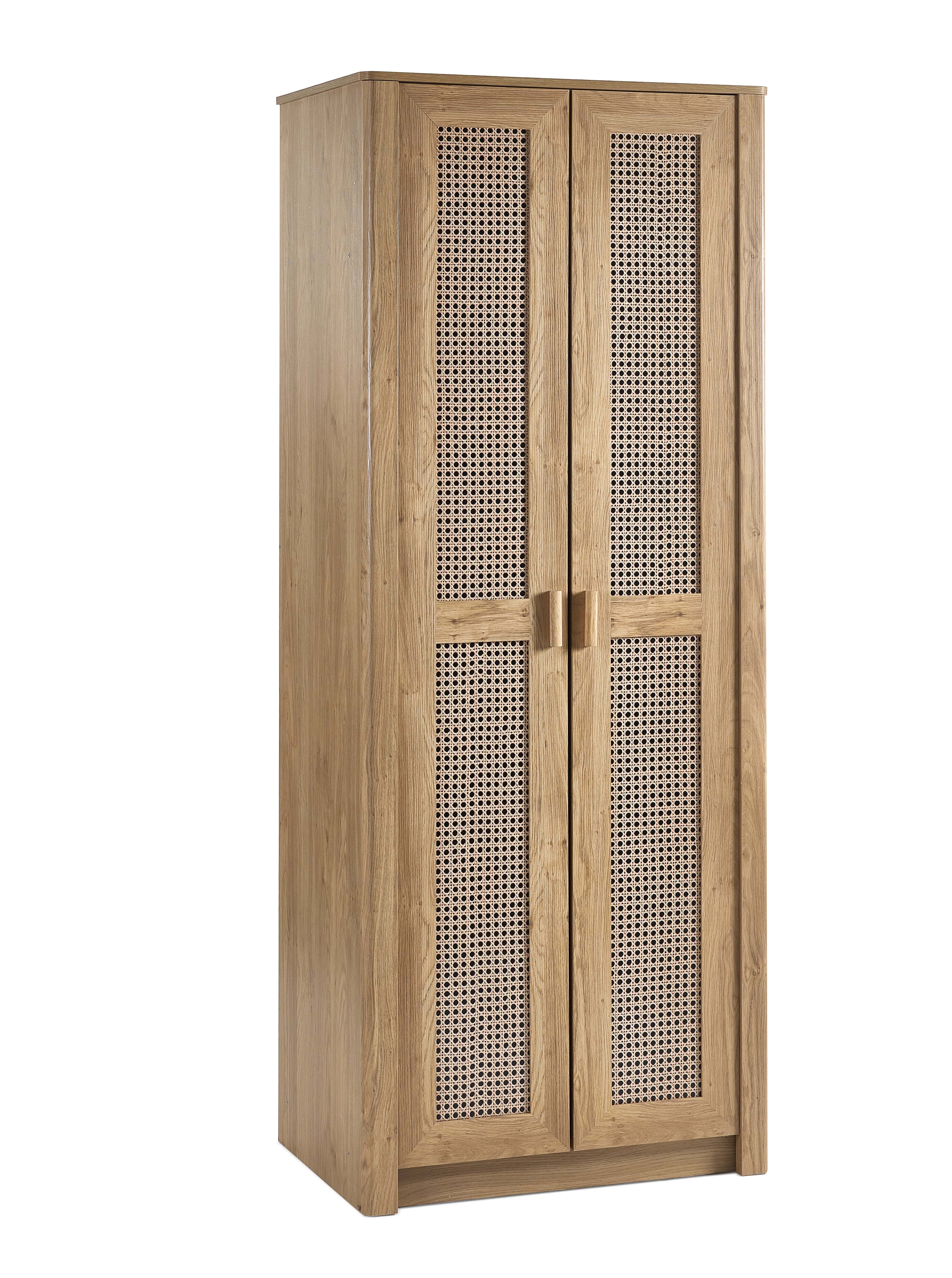 Sydney 2 Door Wardrobe - Rattan Effect – Julian Bowen