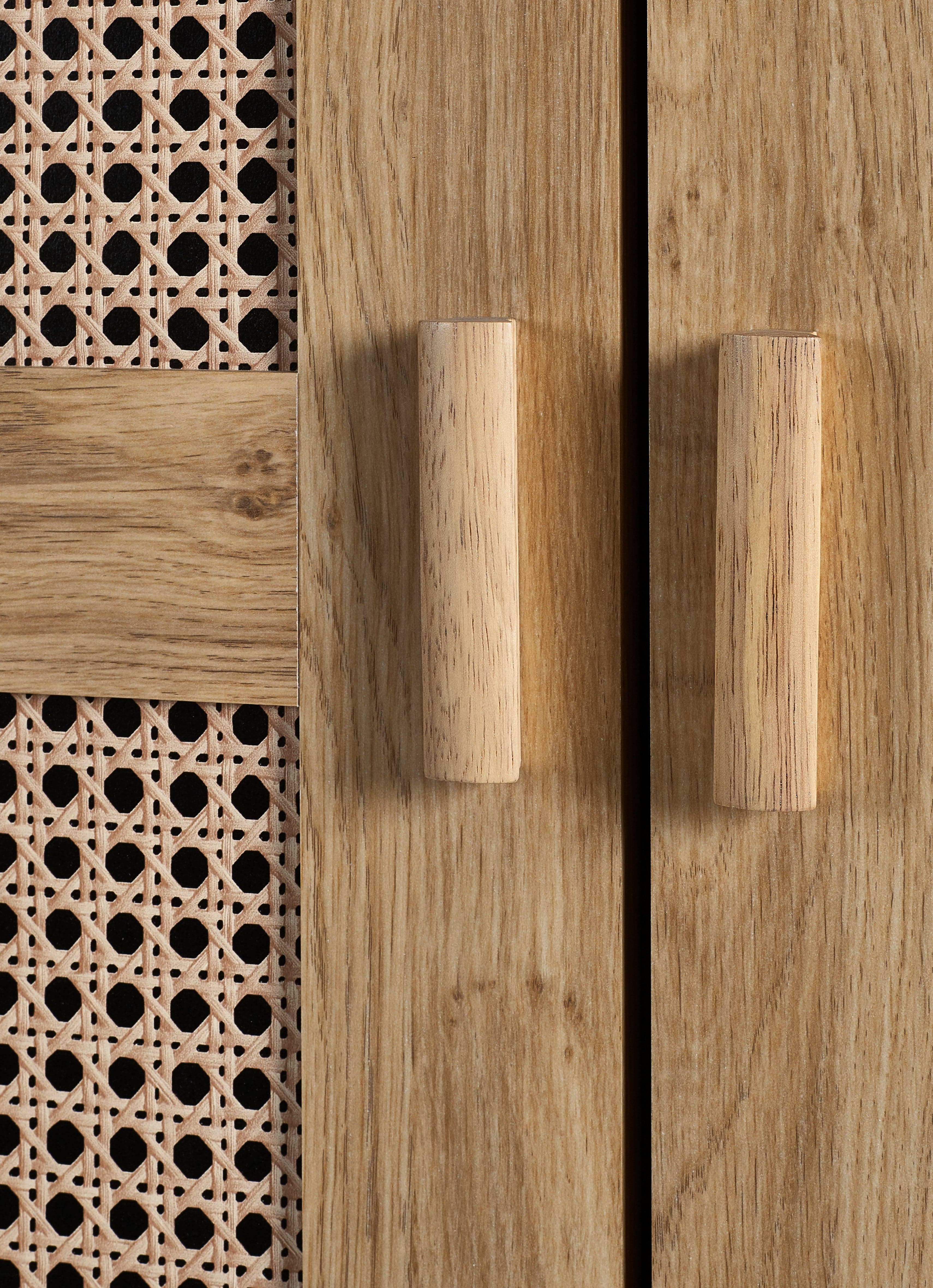 Sydney 2 Door Wardrobe - Rattan Effect – Julian Bowen, view 4