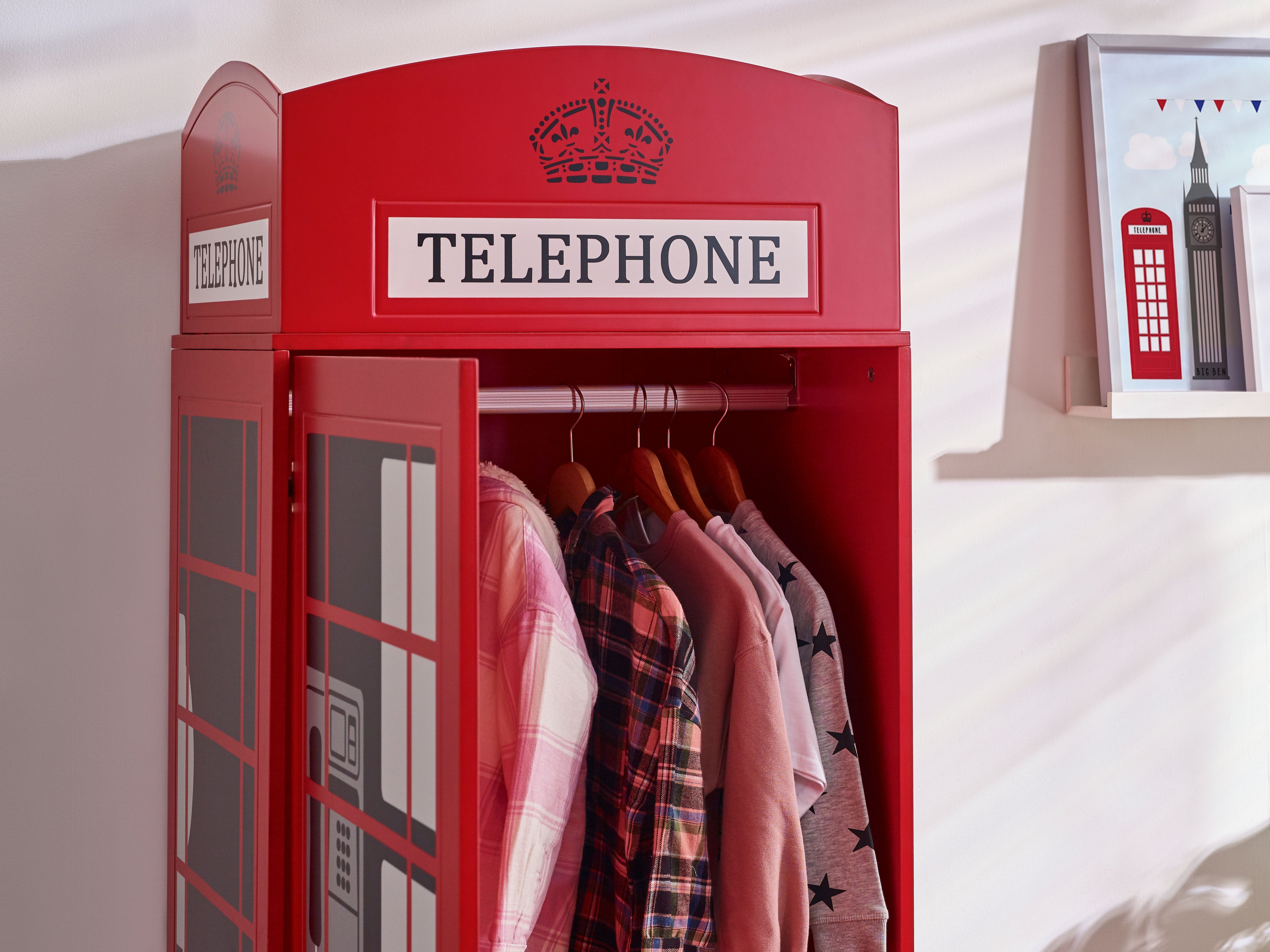 Telephone Box Wardrobe – Julian Bowen, view 7