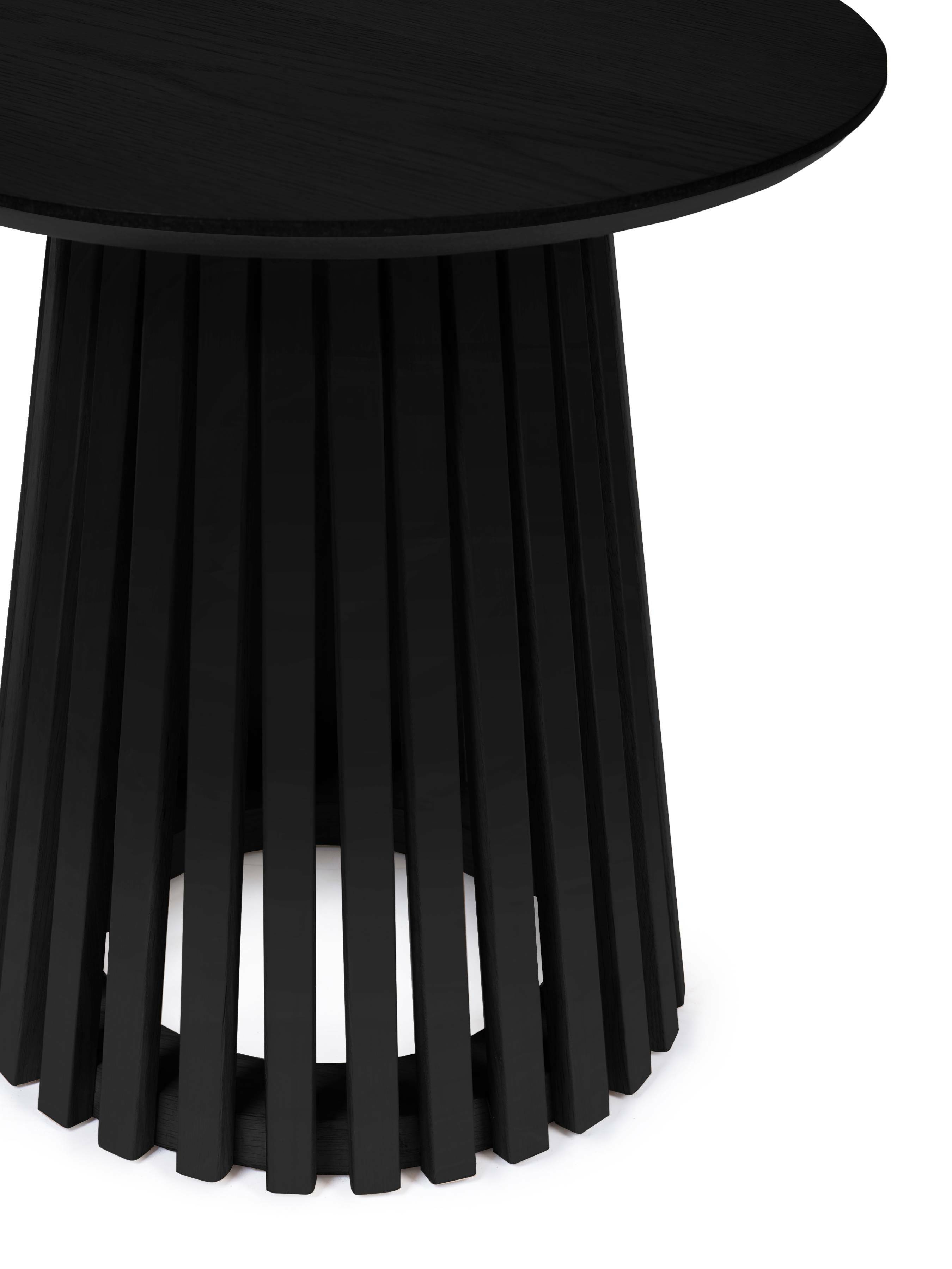 Ollie Black 45cm Round Lamp Table – Julian Bowen, view 2