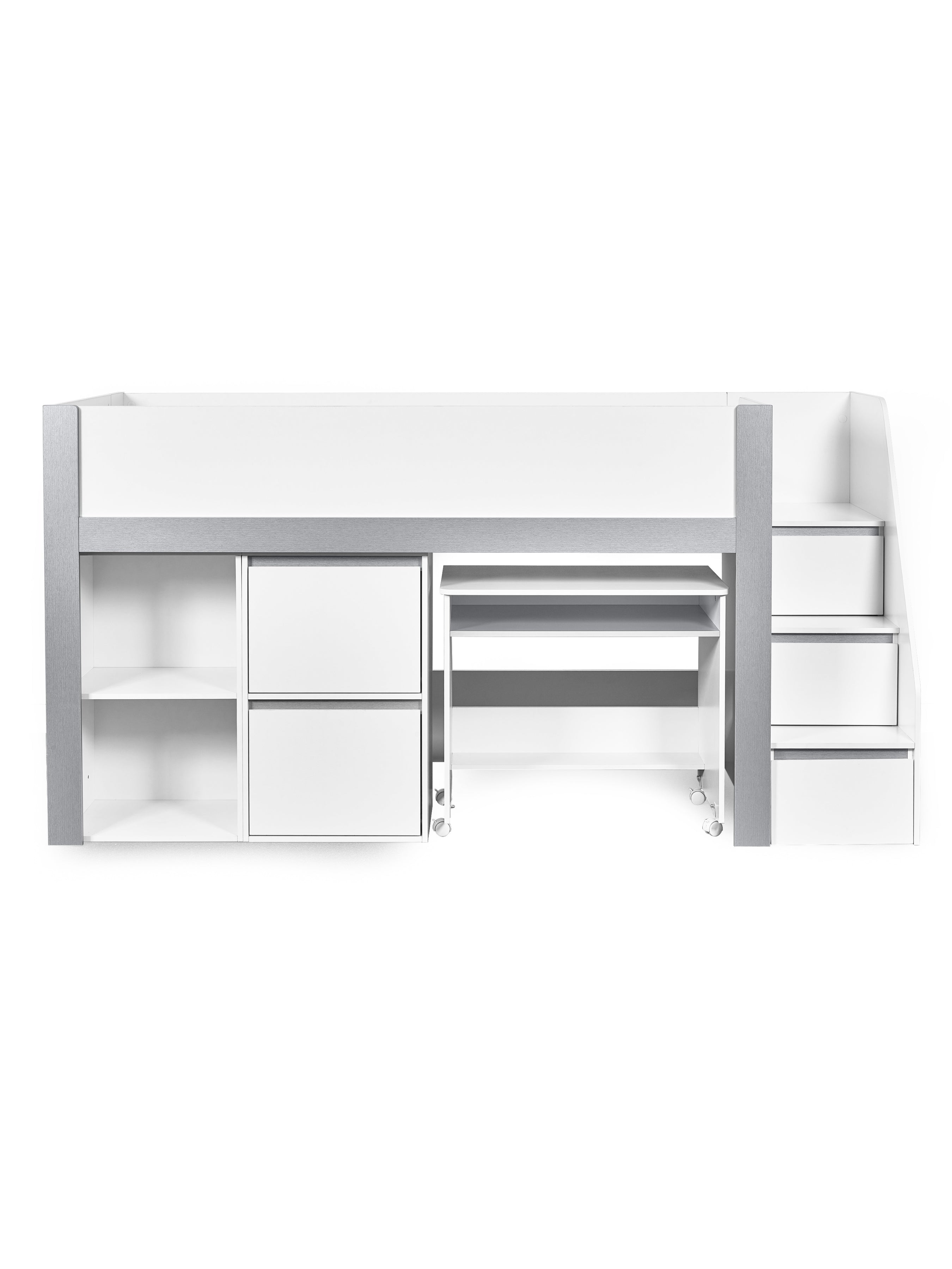Gaia Midsleeper Bed - White and Silver – Julian Bowen, view 6