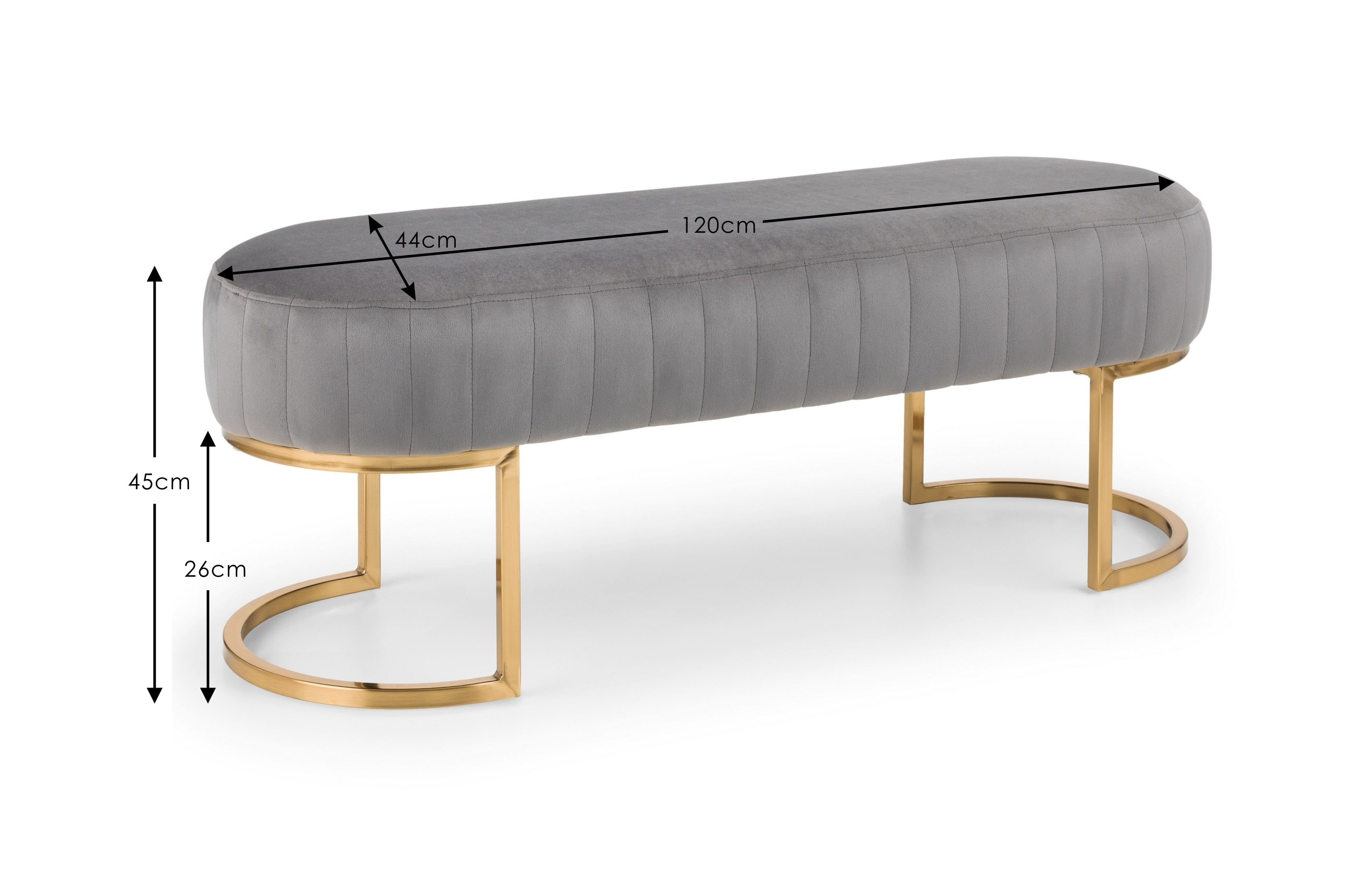 Harrogate Bench - Grey – Julian Bowen, view 3