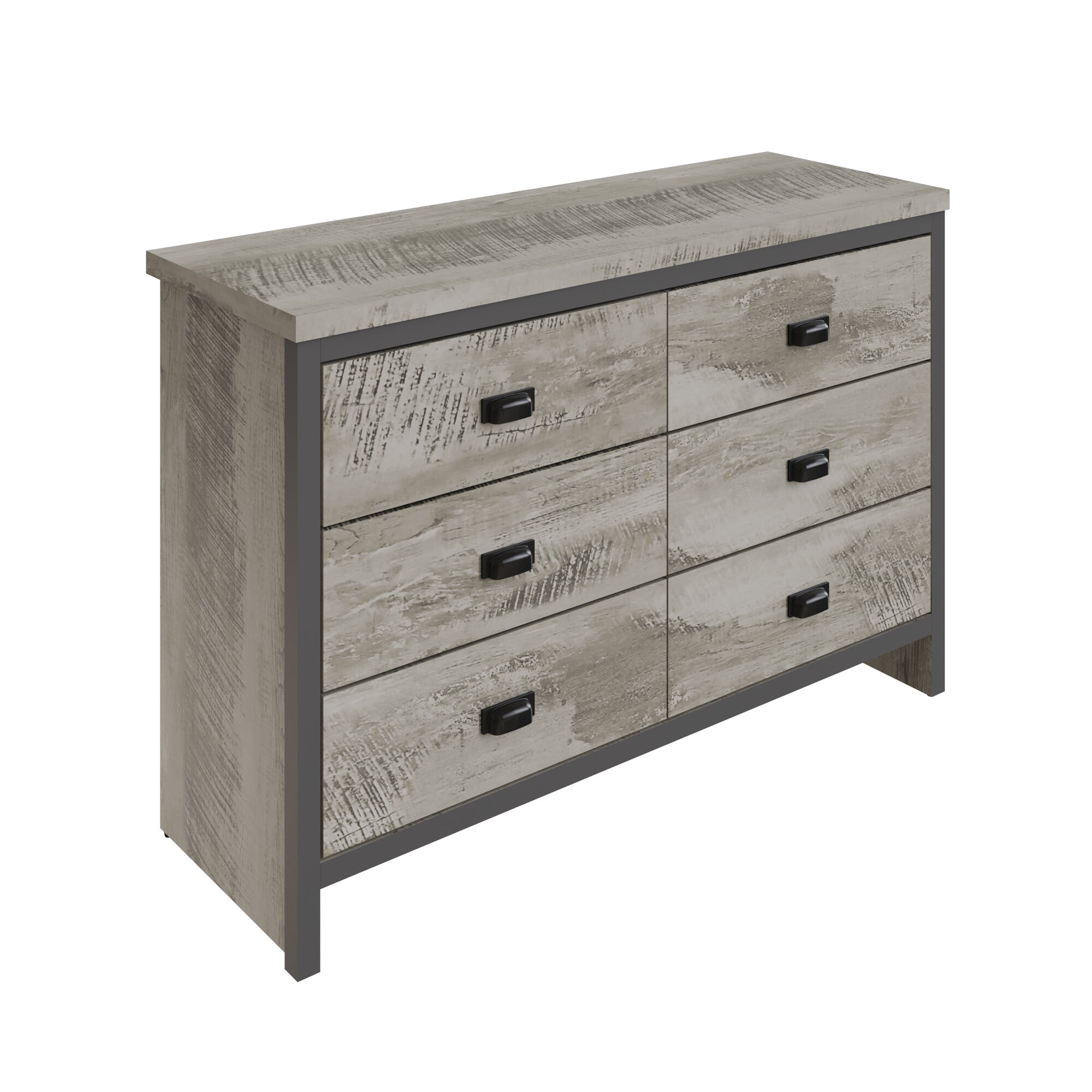 Boston 3+3 Drawer Chest Grey – GFW