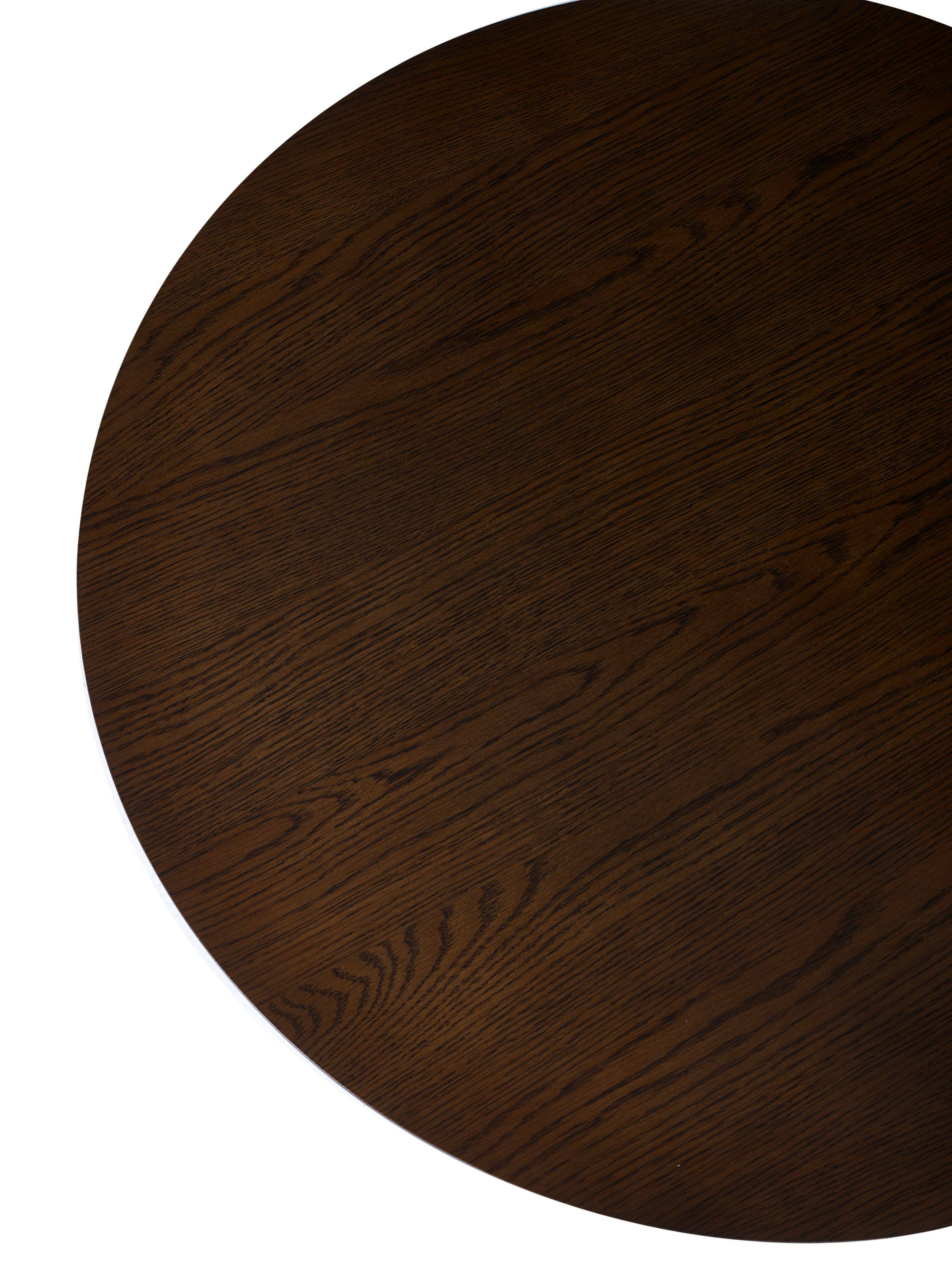 Ollie Dark Oak 80cm Round Coffee Table – Julian Bowen, view 8