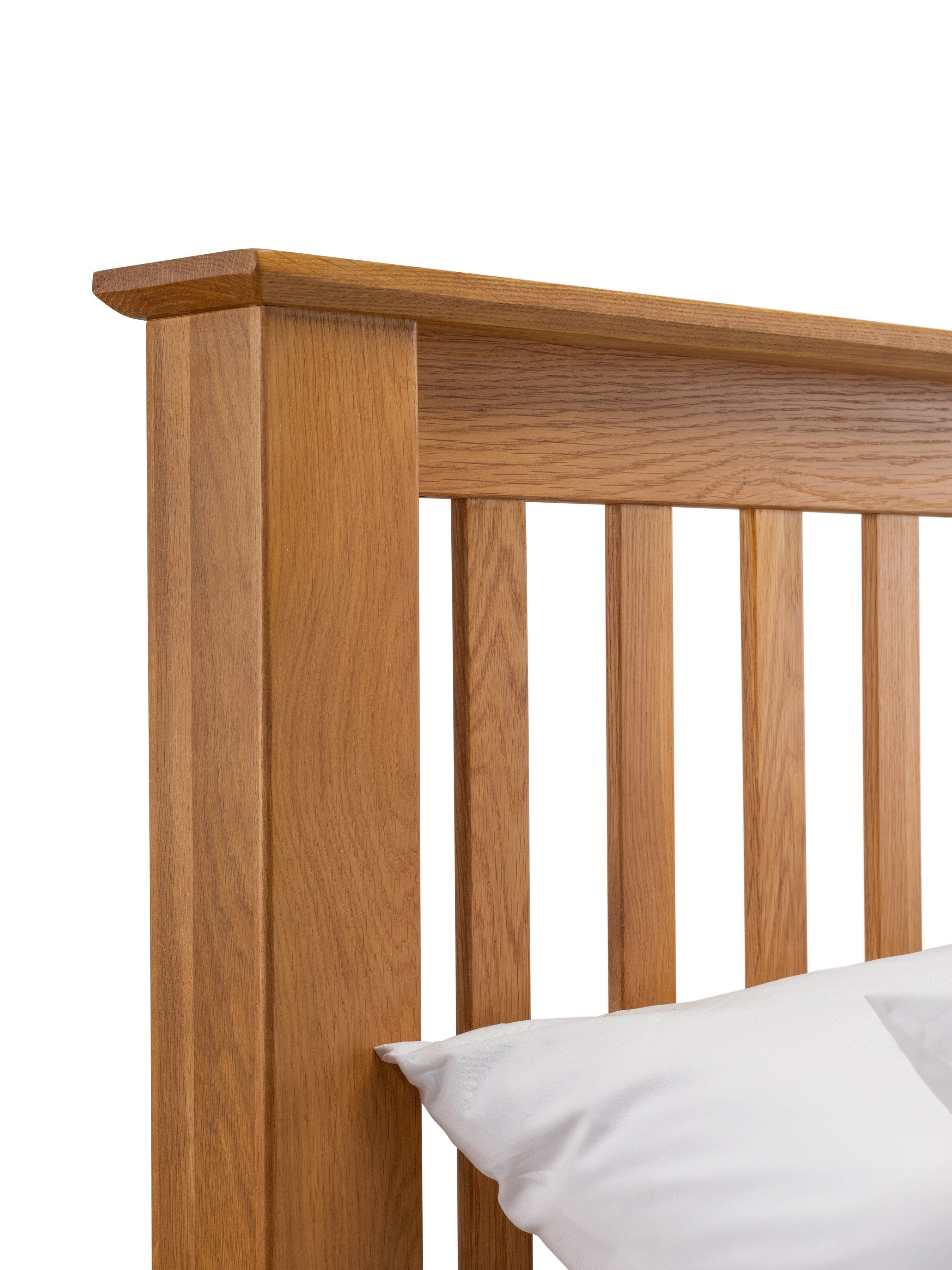 Amsterdam Oak Bed with High Foot End - Wood - Light Oak – Julian Bowen, view 16