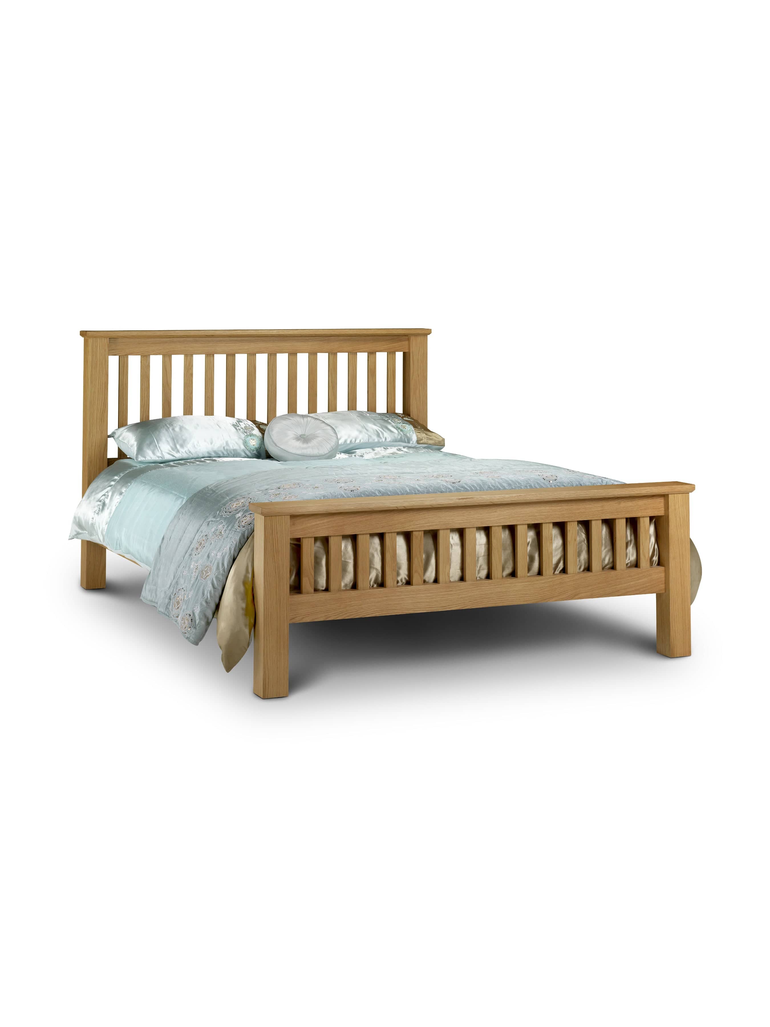Amsterdam Oak Bed with High Foot End - Wood - Light Oak – Julian Bowen, view 11