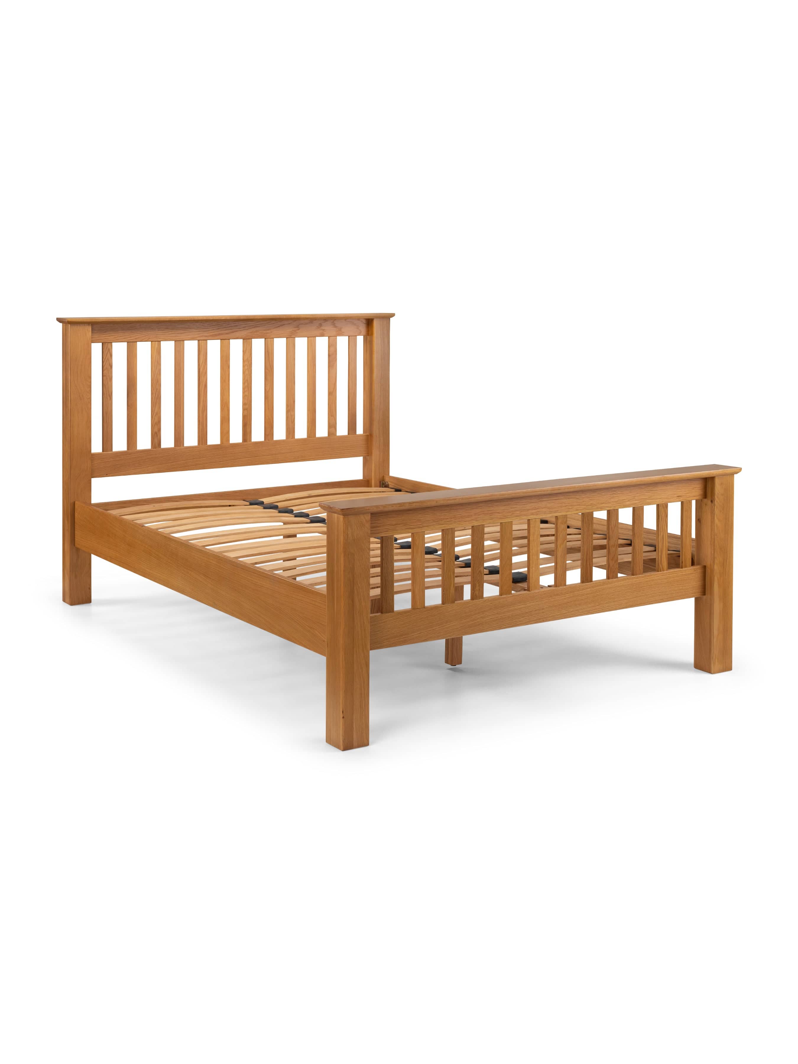 Amsterdam Oak Bed with High Foot End - Wood - Light Oak – Julian Bowen, view 14