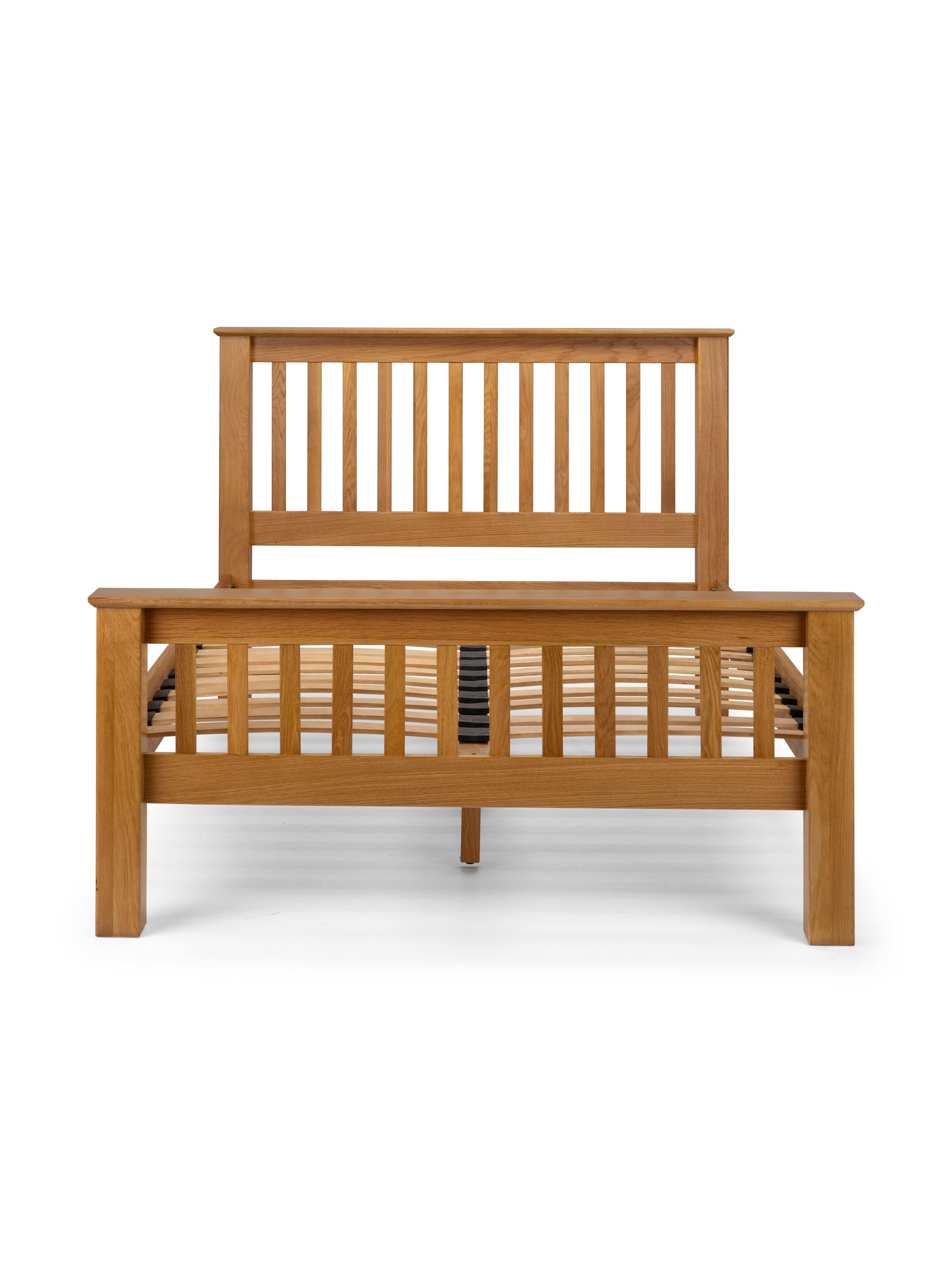 Amsterdam Oak Bed with High Foot End - Wood - Light Oak – Julian Bowen, view 15