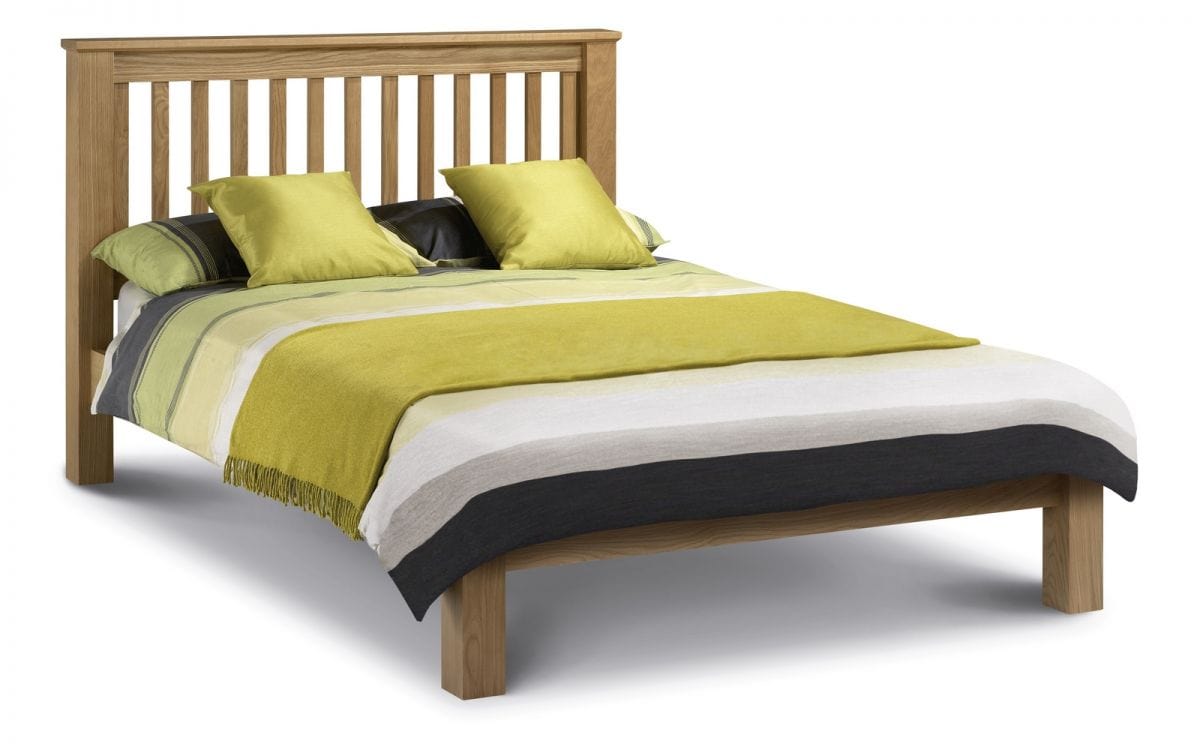 Amsterdam Oak Bed with Low Foot End - Wood - Light Oak – Julian Bowen