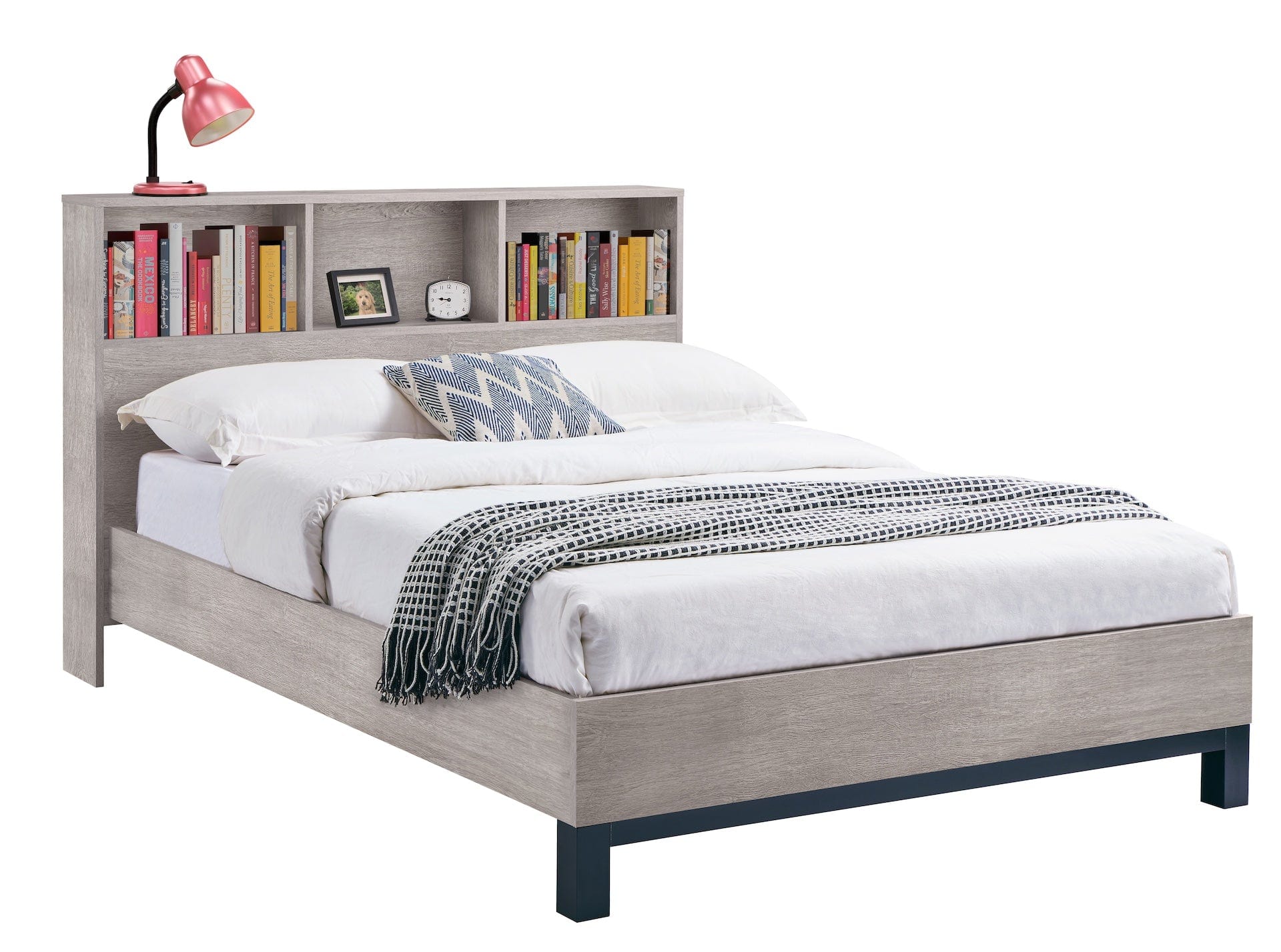 Bali Bookcase Bed- Grey Oak – Julian Bowen