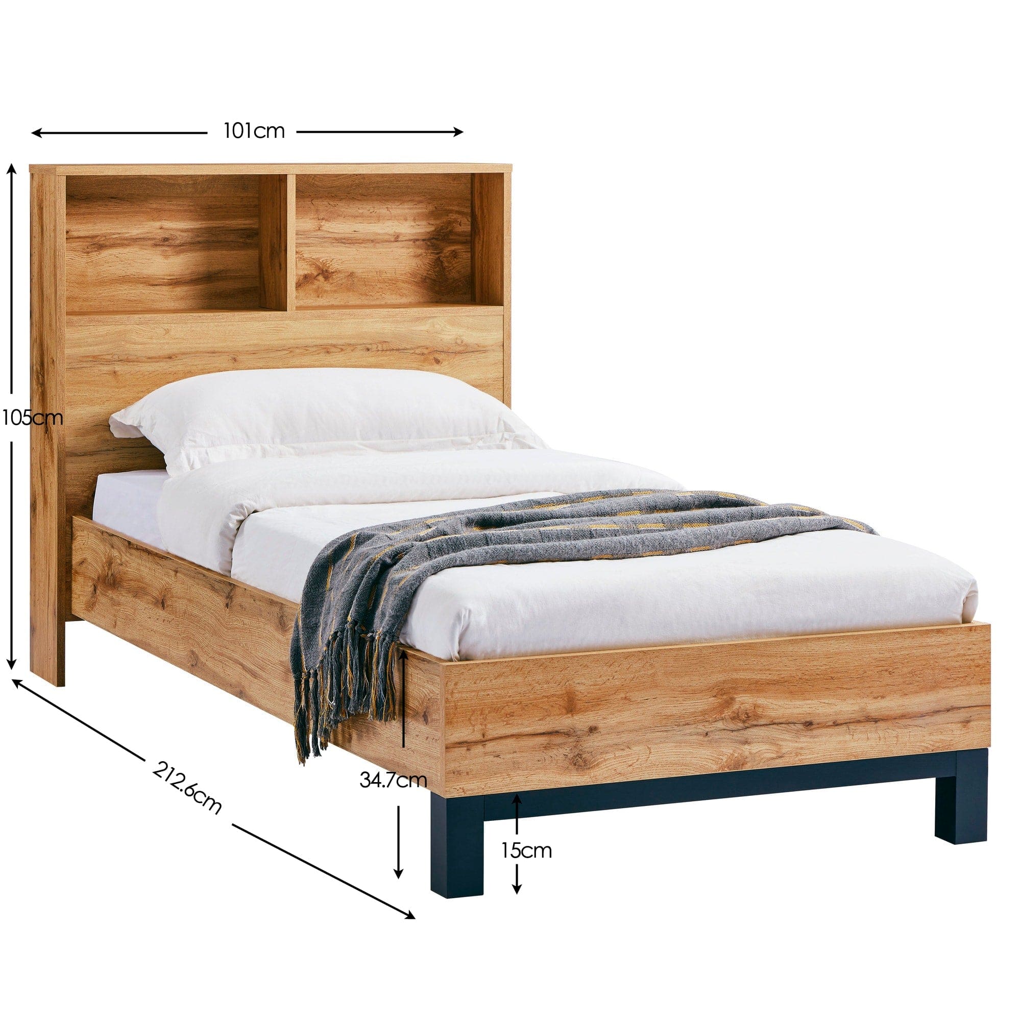 Bali Bookcase Bed - Oak – Julian Bowen, view 3