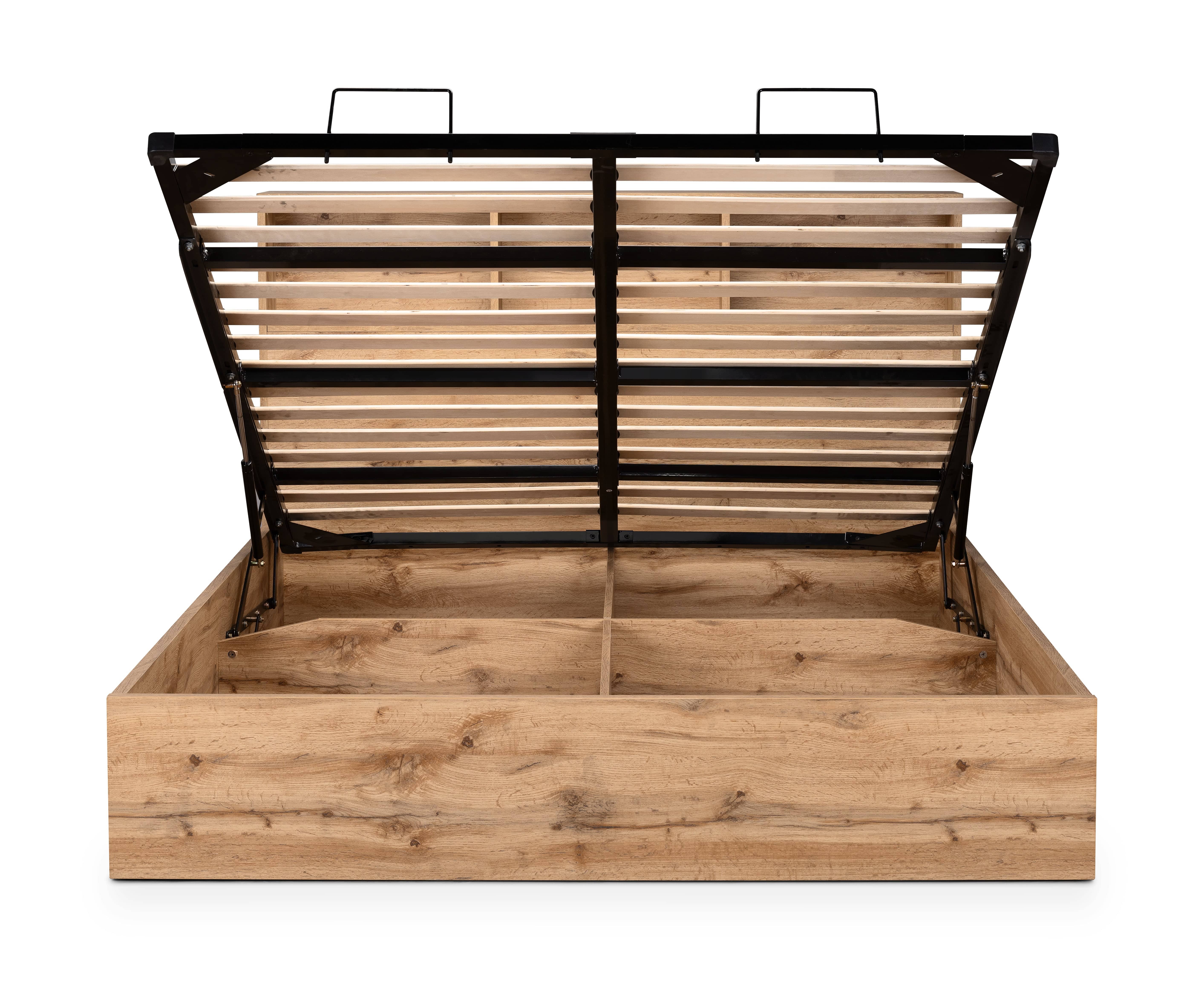 Bali Ottoman Storage Bed - Light Oak – Julian Bowen, view 6