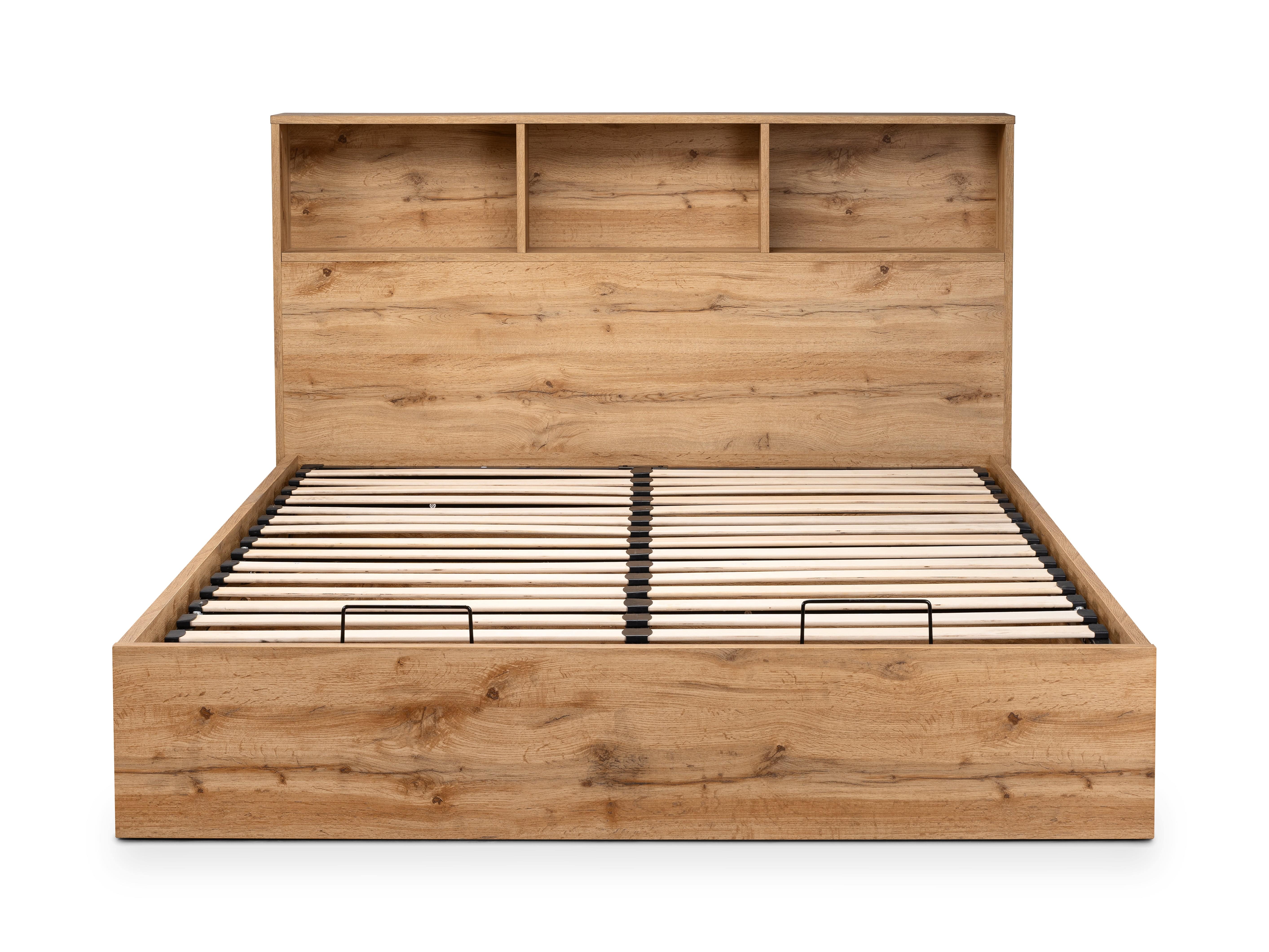 Bali Ottoman Storage Bed - Light Oak – Julian Bowen, view 5