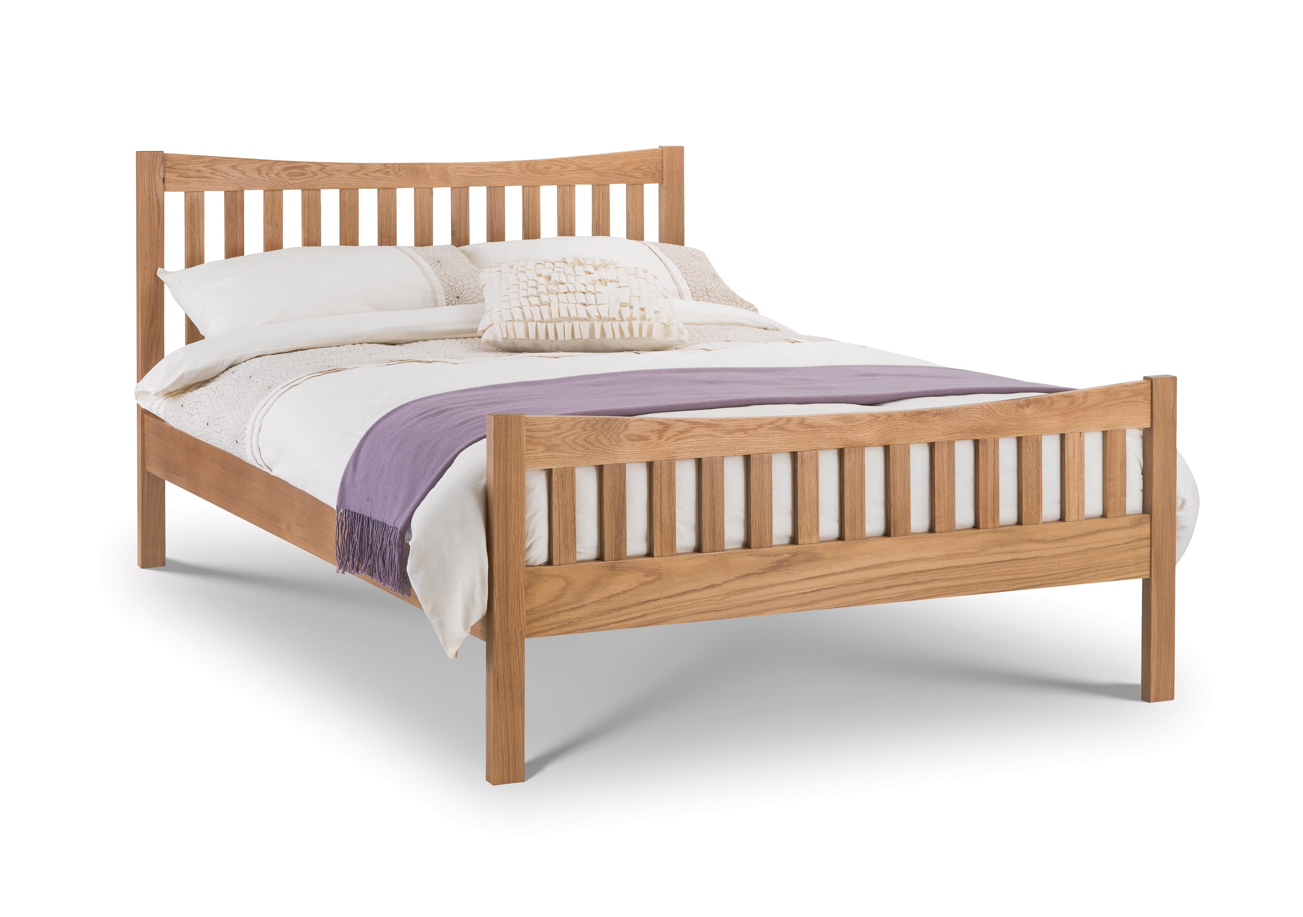 Bergamo Oak Bed - Wood - Natural Oak – Julian Bowen, view 4