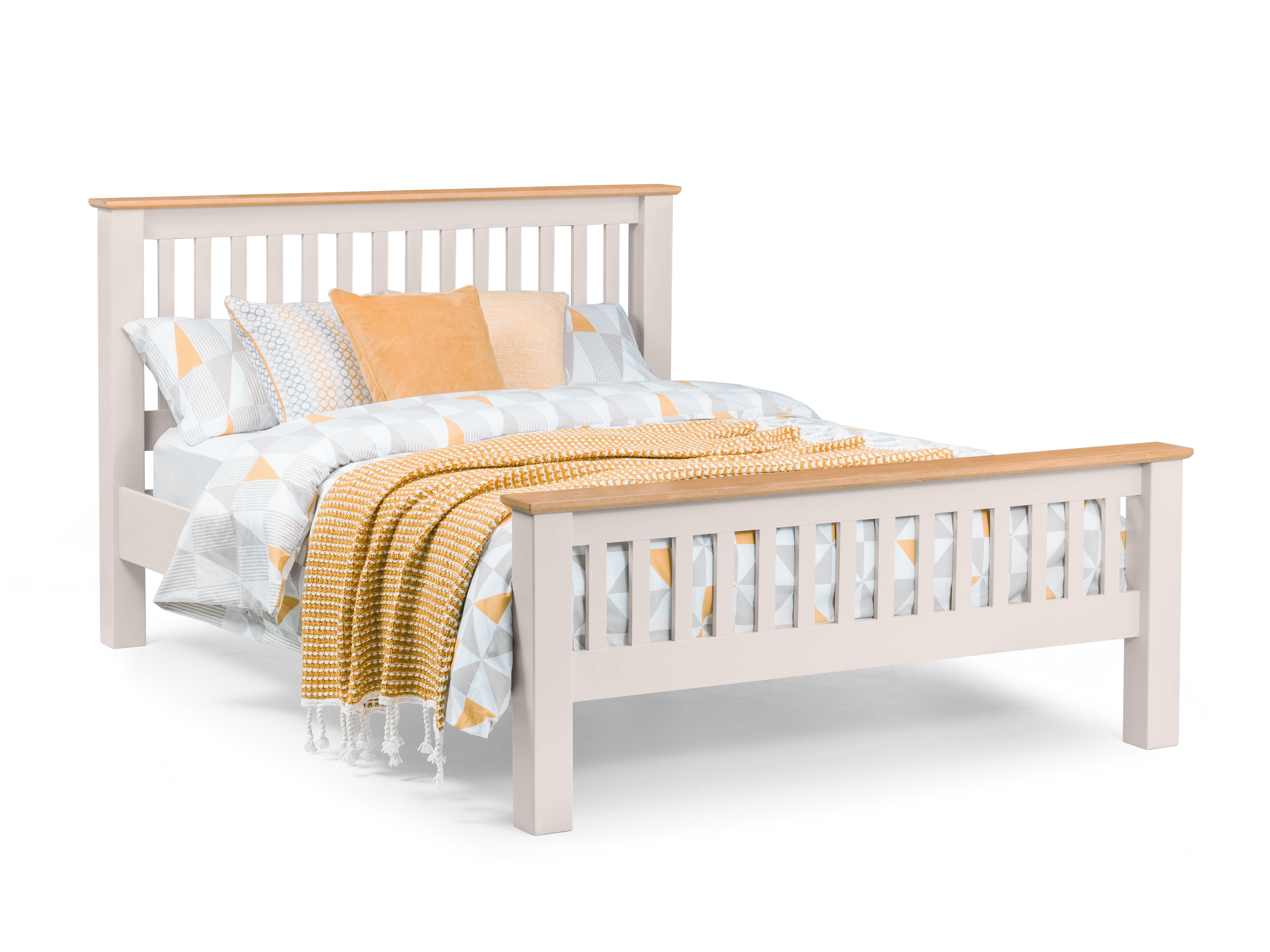 Richmond Wooden Bed High Foot End - Elephant Grey – Julian Bowen