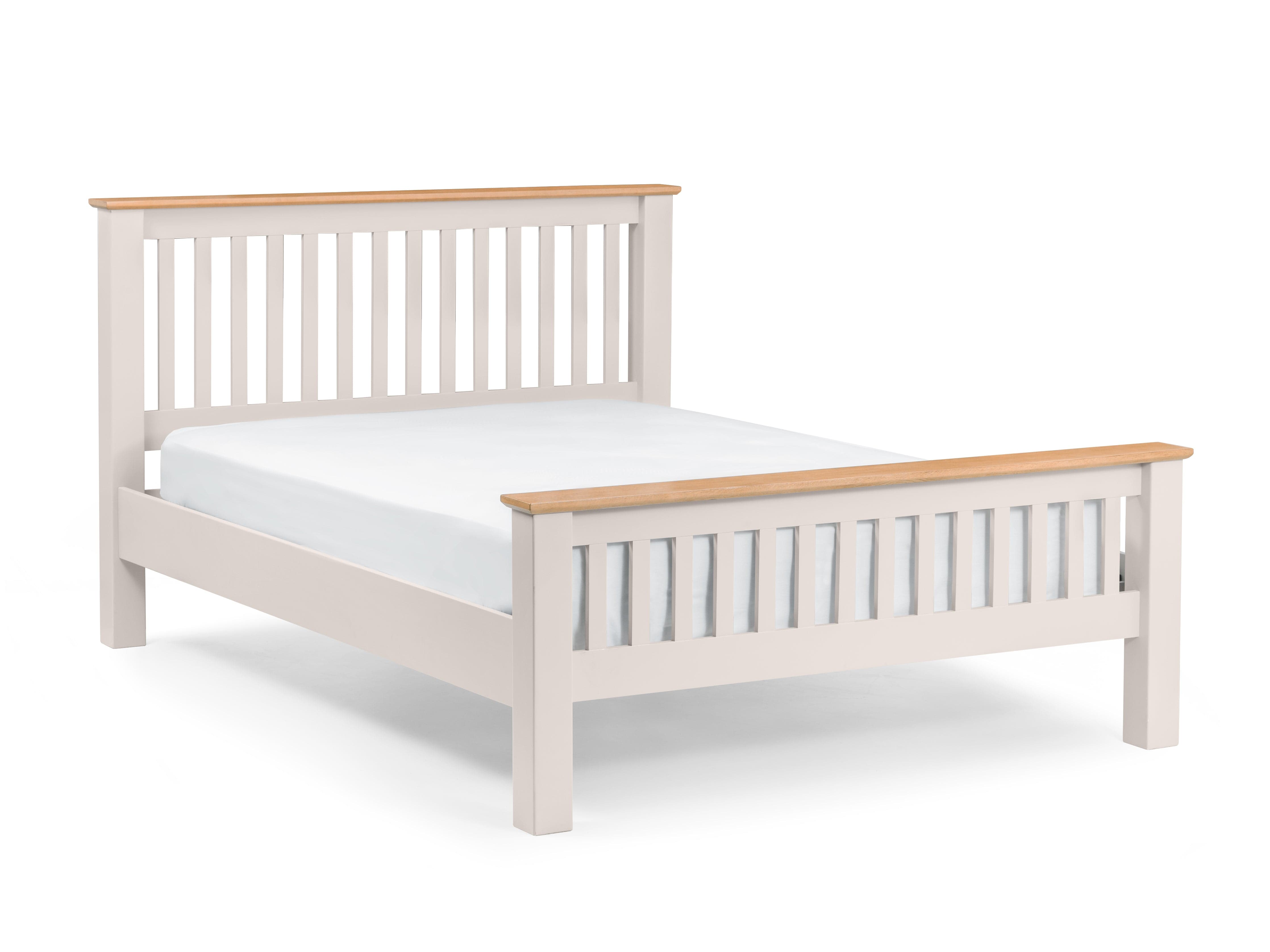 Richmond Wooden Bed High Foot End - Elephant Grey – Julian Bowen, view 2