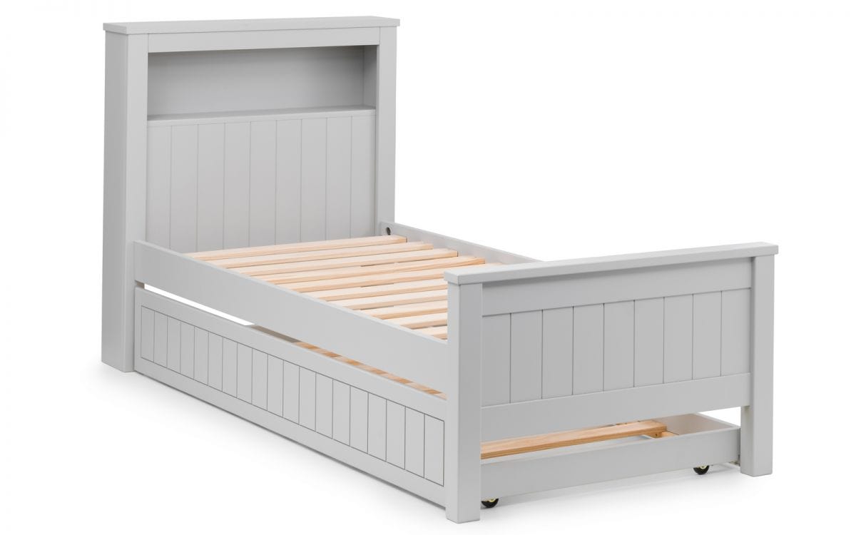 Maine Bookcase Bed Dove Grey – Julian Bowen, view 2