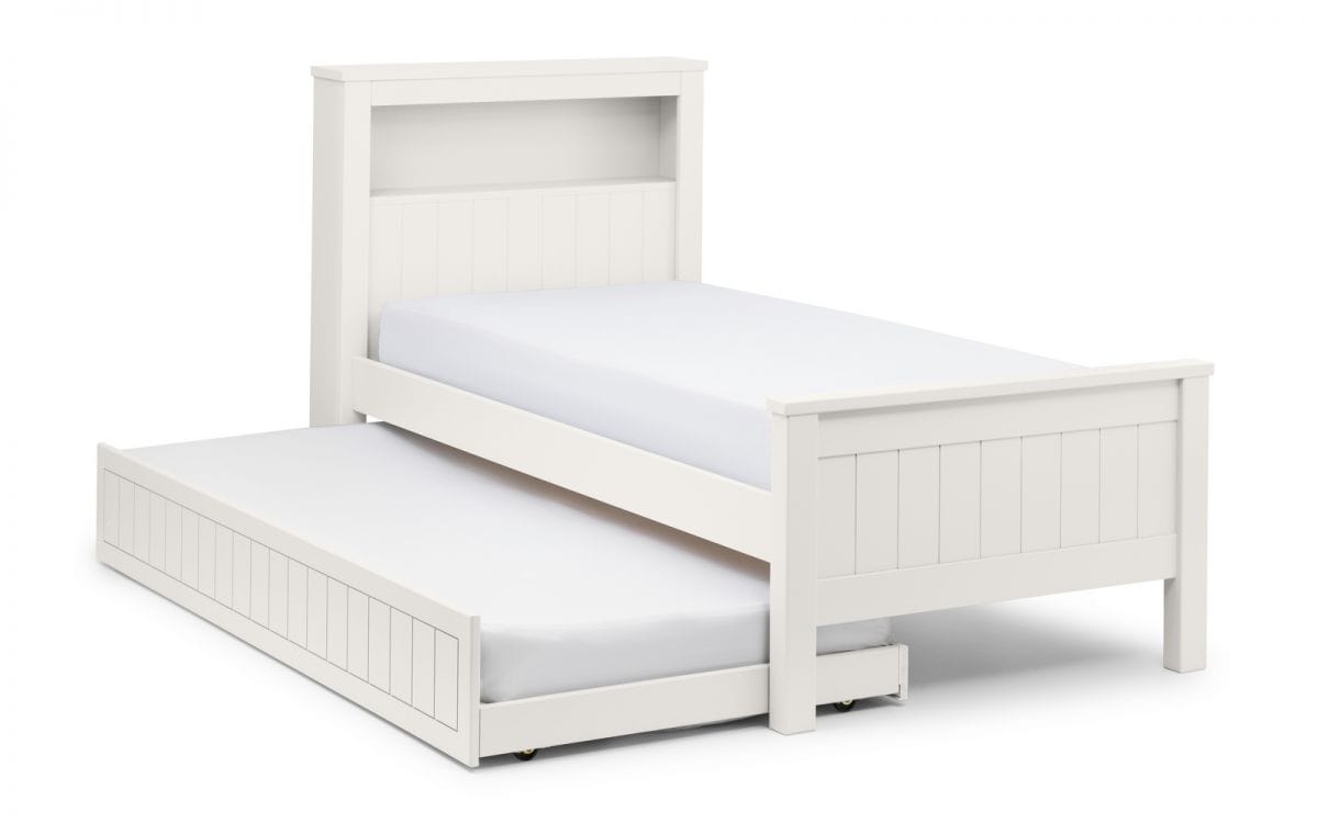 Maine Bookcase Bed Surf White – Julian Bowen, view 2