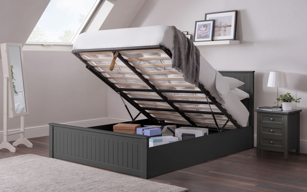 Maine Ottoman Bed - Anthracite – Julian Bowen, view 3