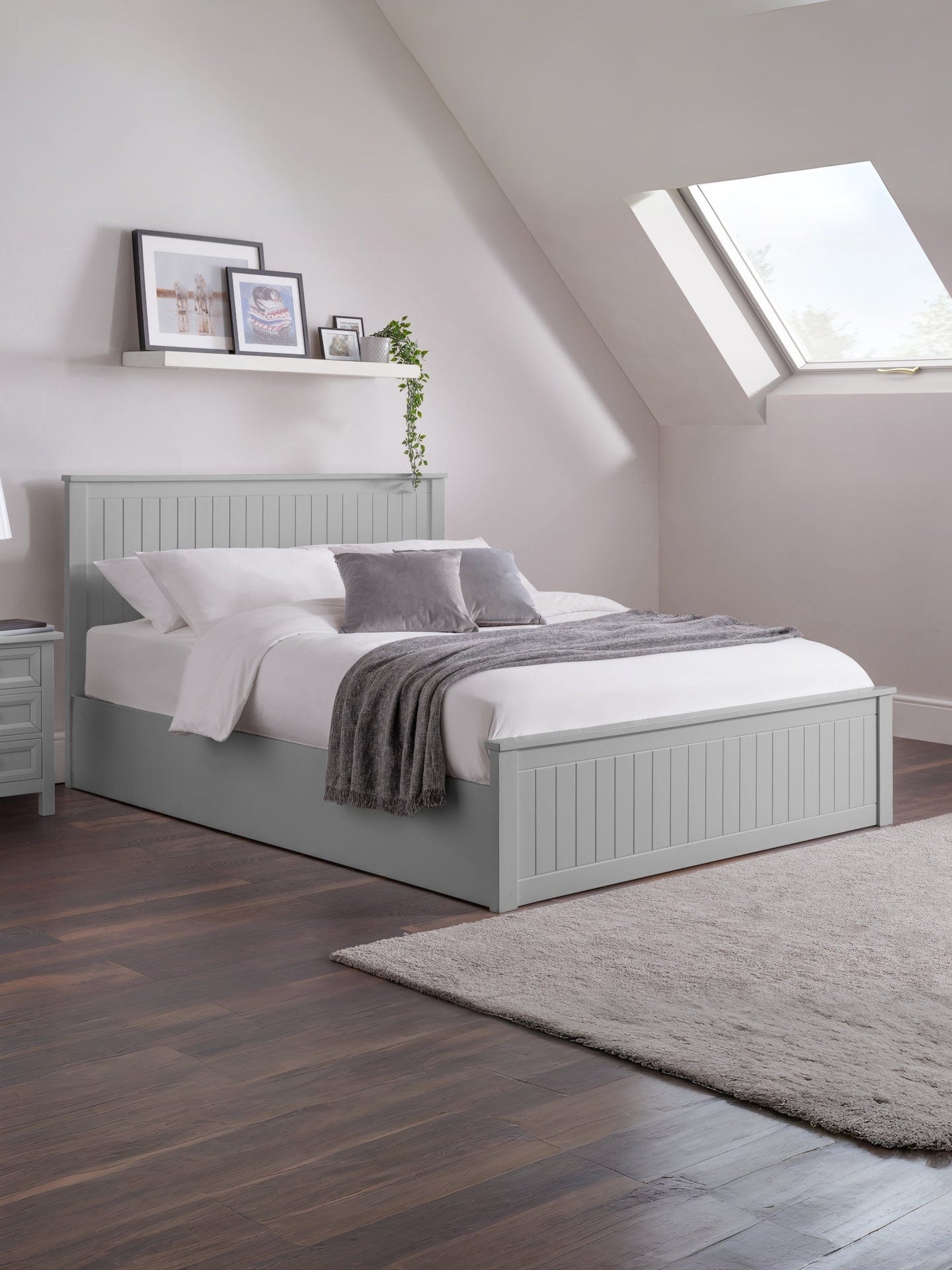 Maine Ottoman Bed - Dove Grey – Julian Bowen, view 5
