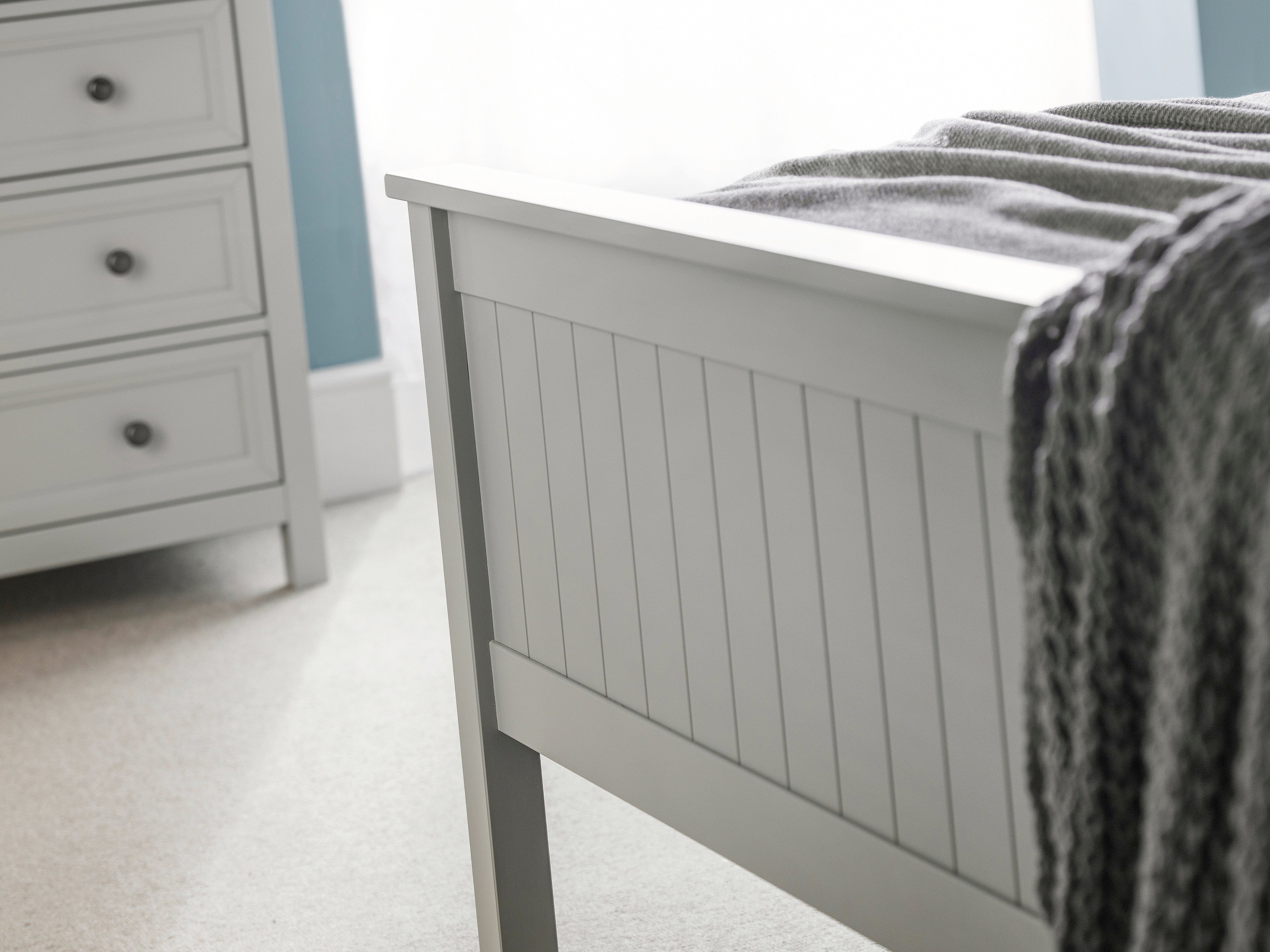 Maine Wooden Bed - Dove Grey – Julian Bowen, view 12