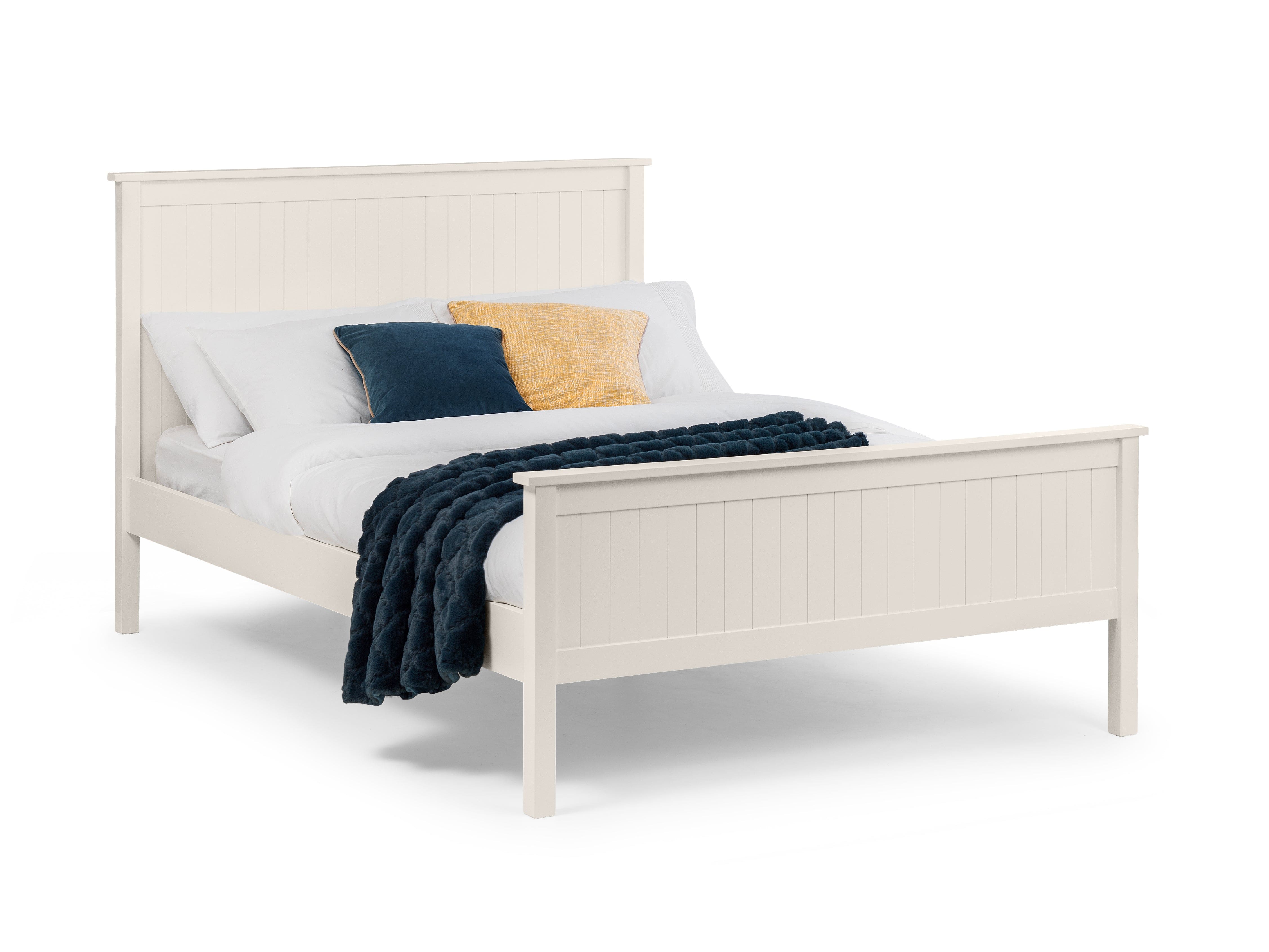 Maine Wooden Bed - Surf White – Julian Bowen, view 4